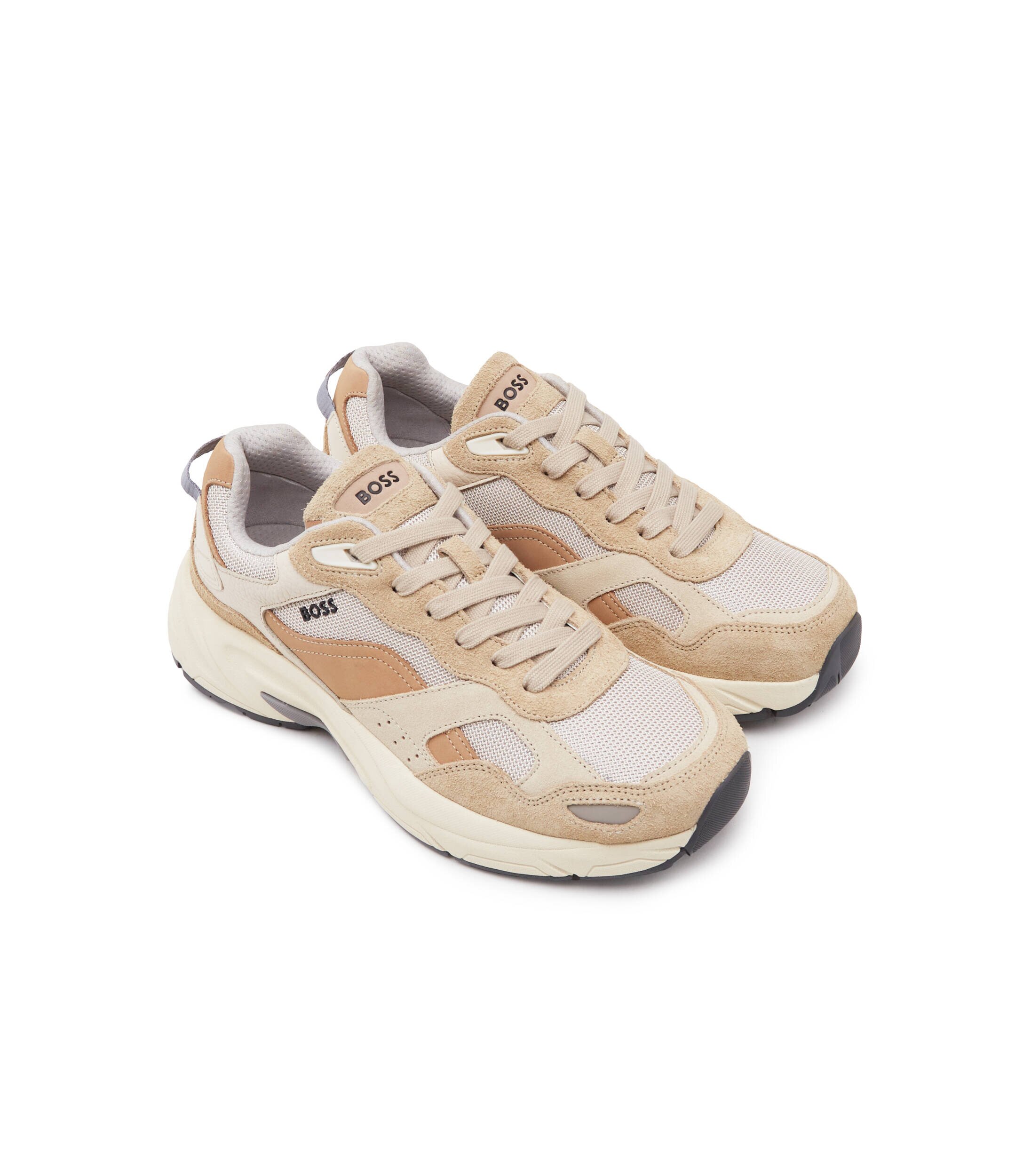BOSS Black Sneakers Levitt_Runn_hsdny cu adaos de piele