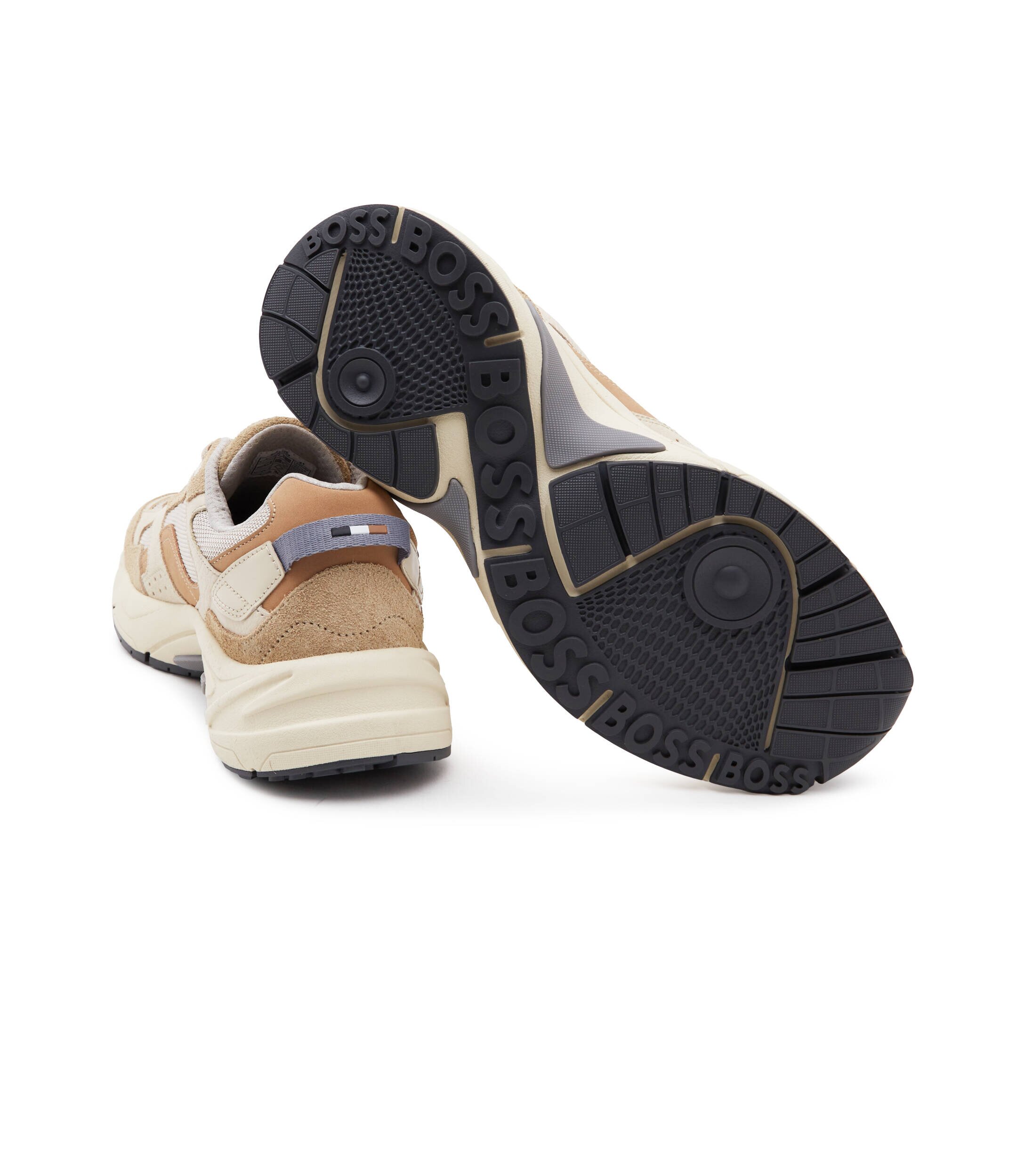 BOSS Black Sneakers Levitt_Runn_hsdny cu adaos de piele