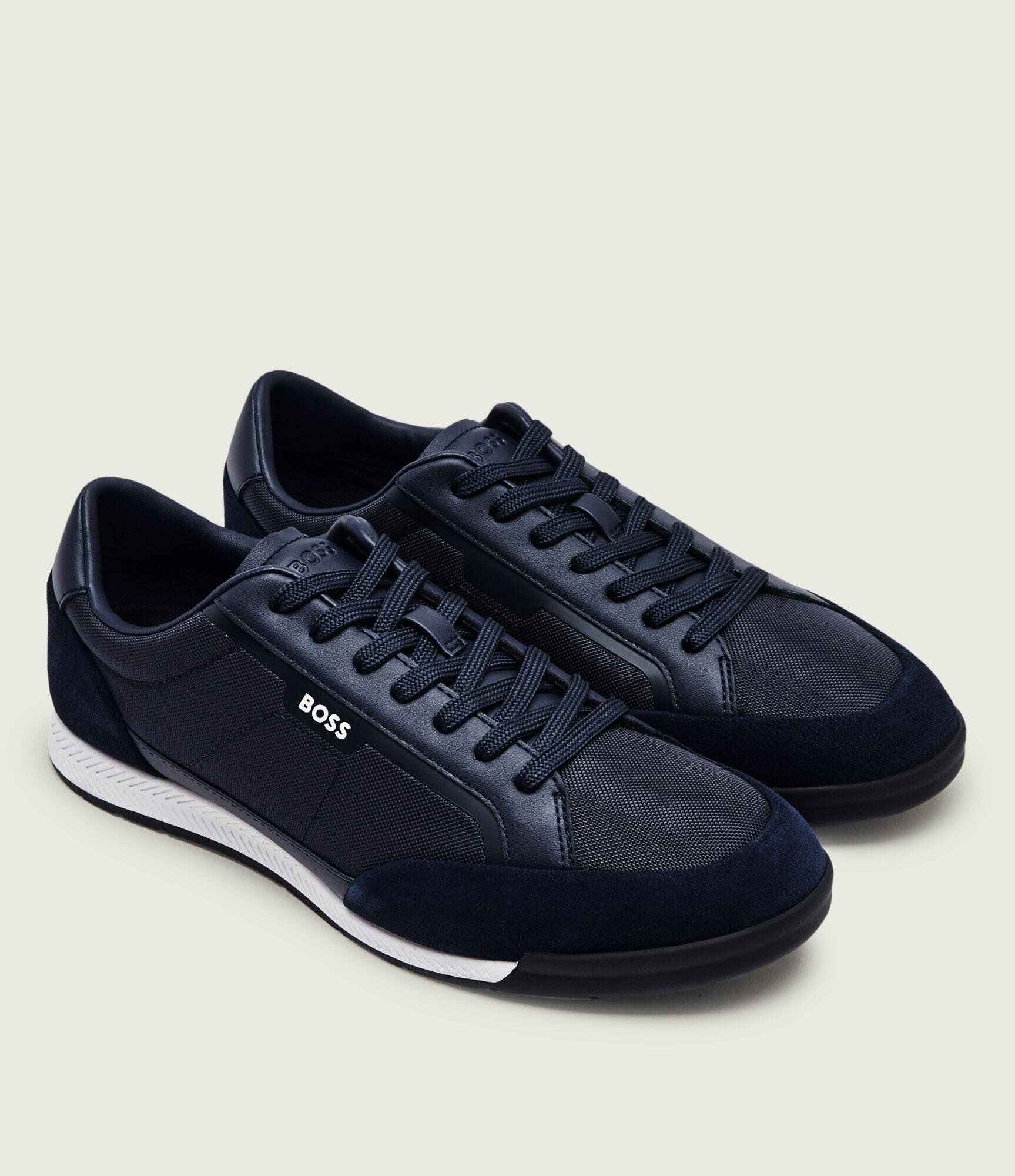 BOSS Black Sneakers Nitan_Lowp_sdbnyp | piele întoarsă