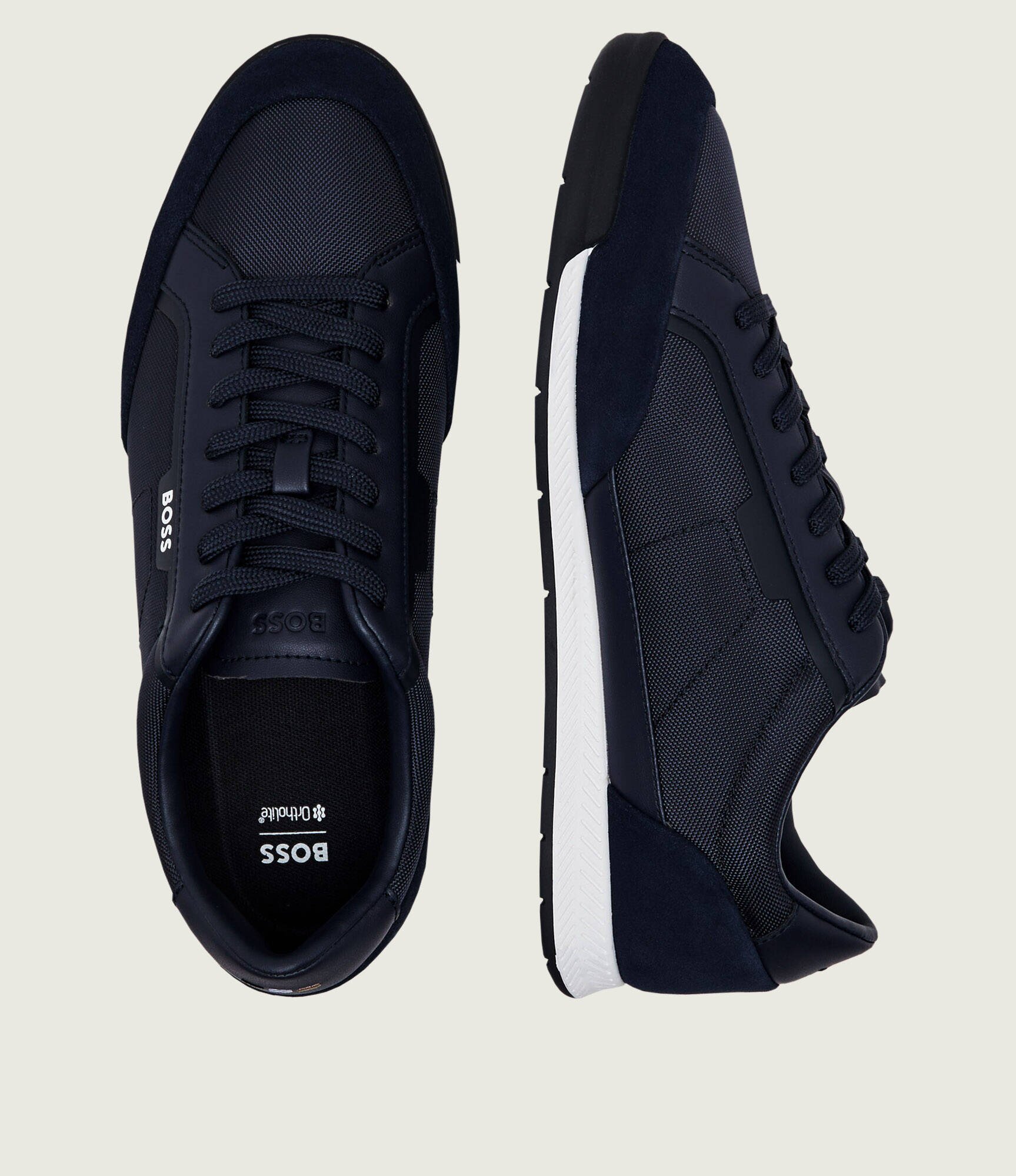 BOSS Black Sneakers Nitan_Lowp_sdbnyp | piele întoarsă