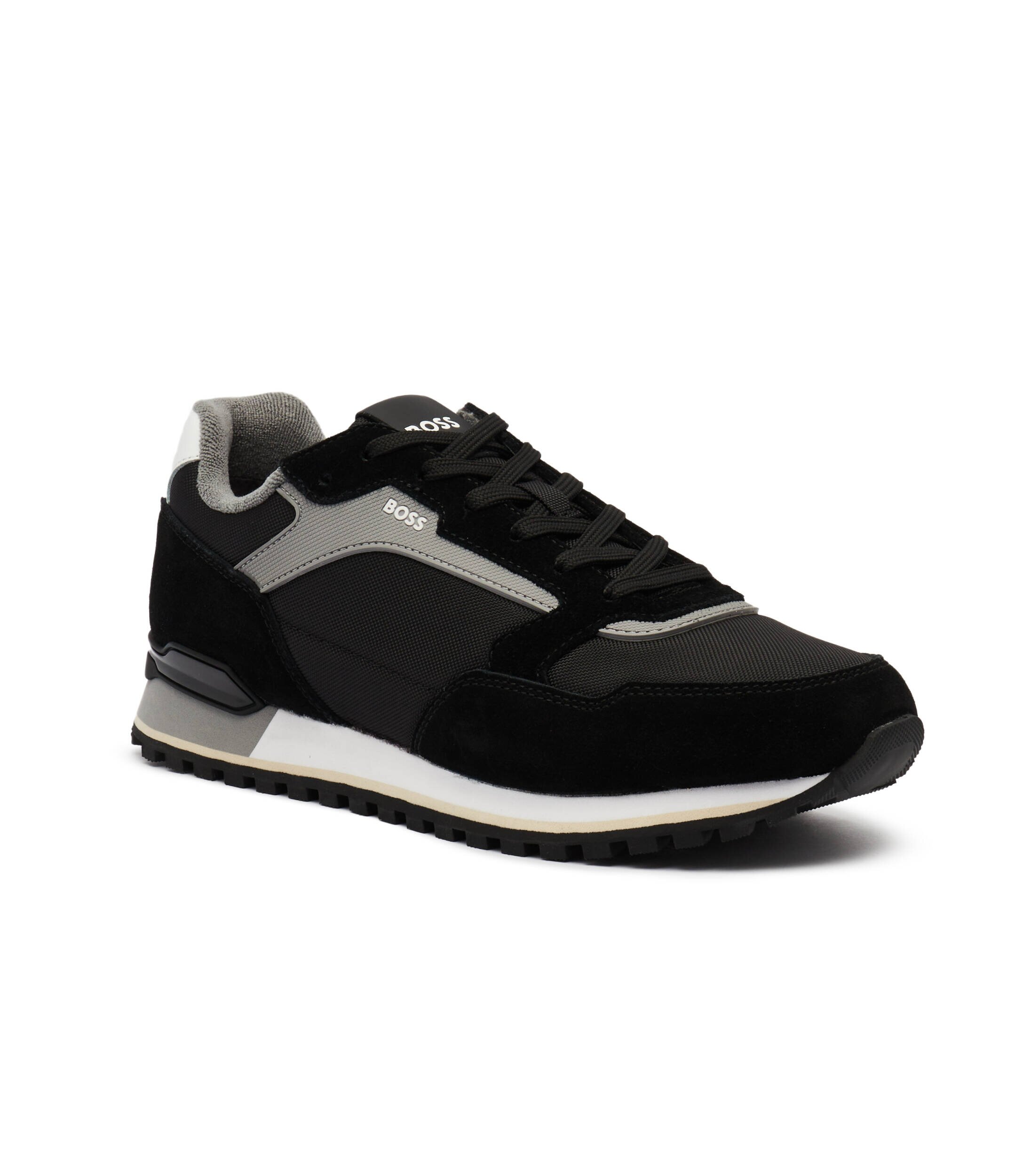 BOSS Black Sneakers PARKOUR cu adaos de piele