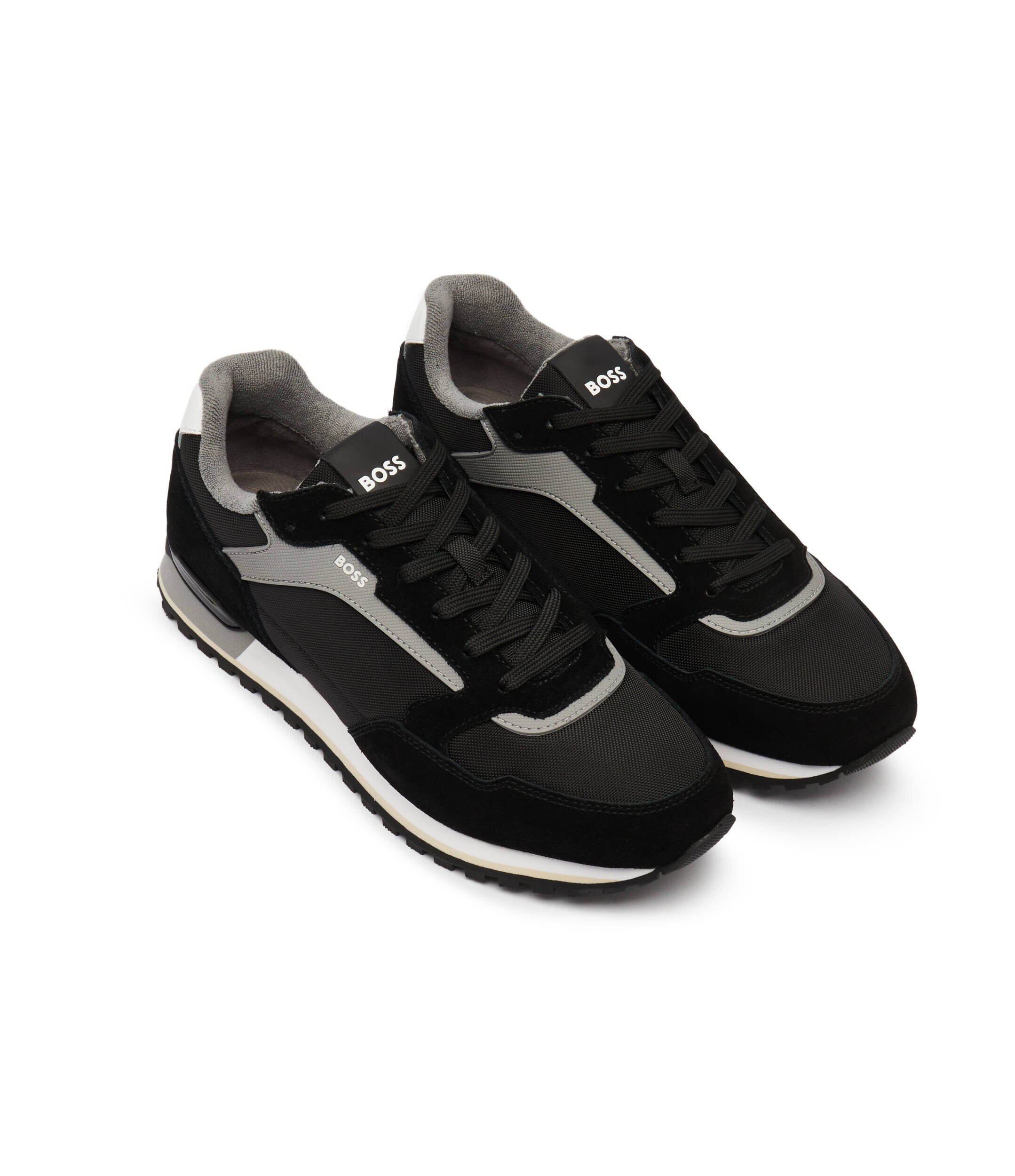 BOSS Black Sneakers PARKOUR cu adaos de piele
