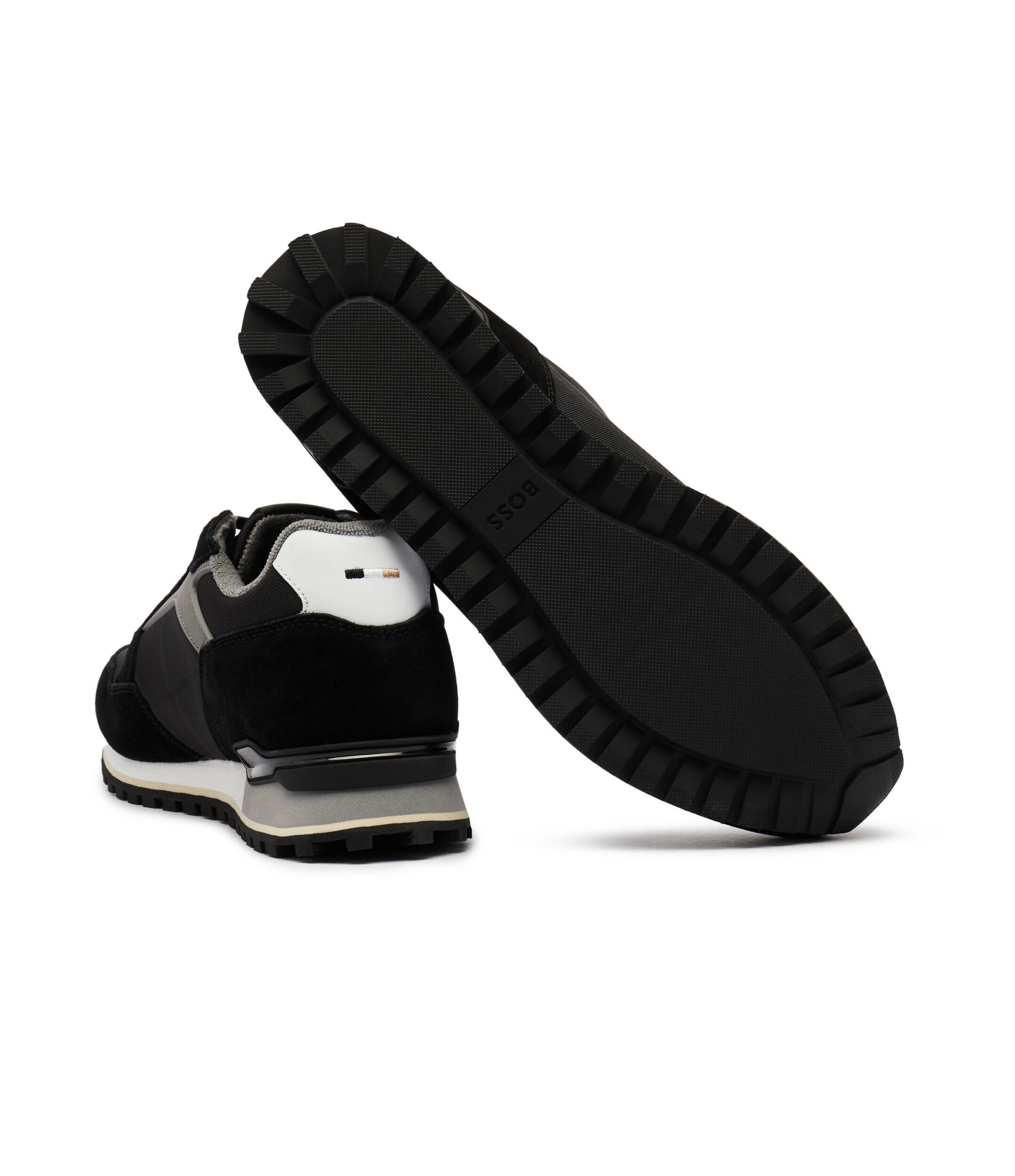 BOSS Black Sneakers PARKOUR cu adaos de piele