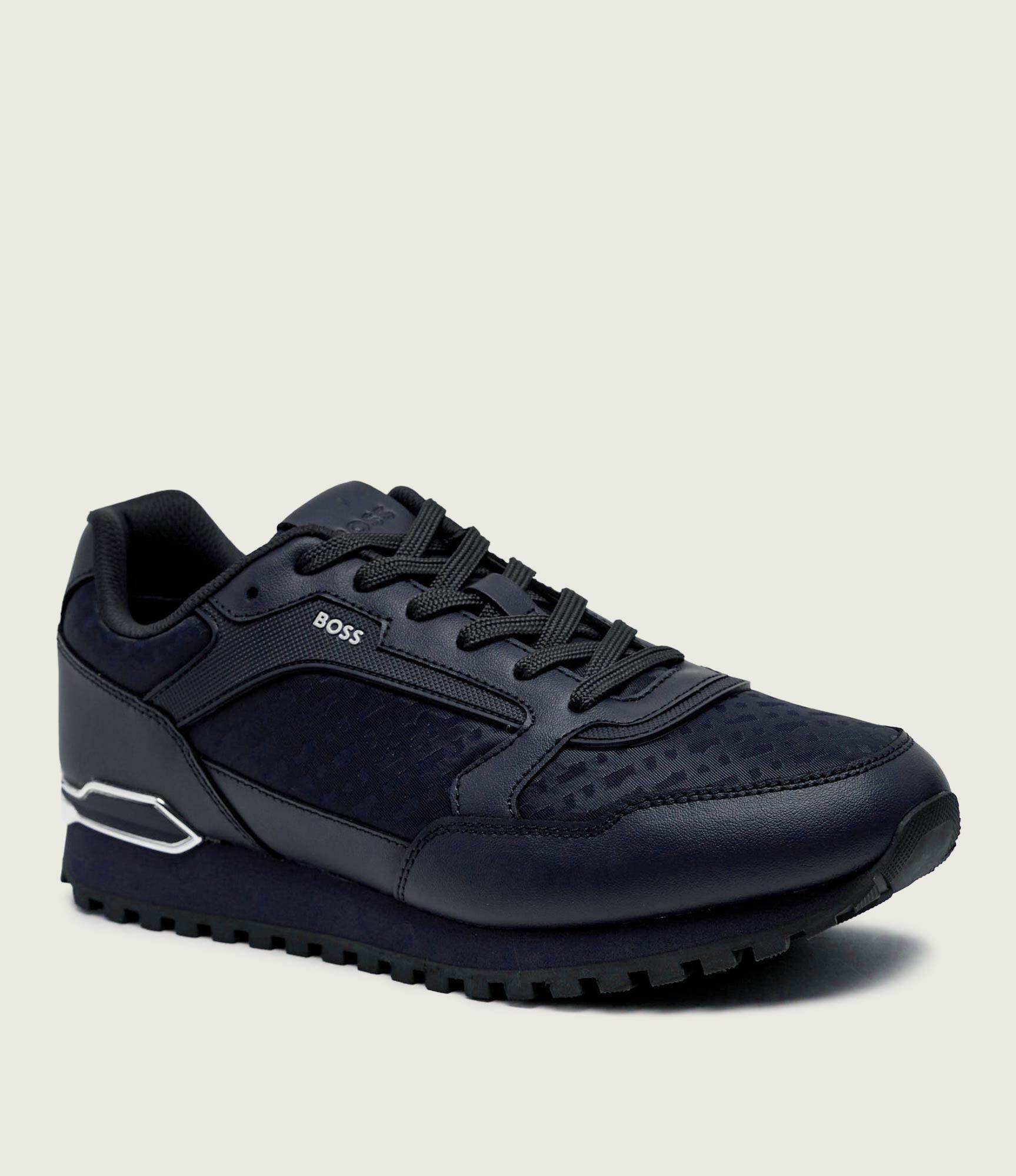 BOSS Black Sneakers Parkour-L_Runn_nmnal cu adaos de piele