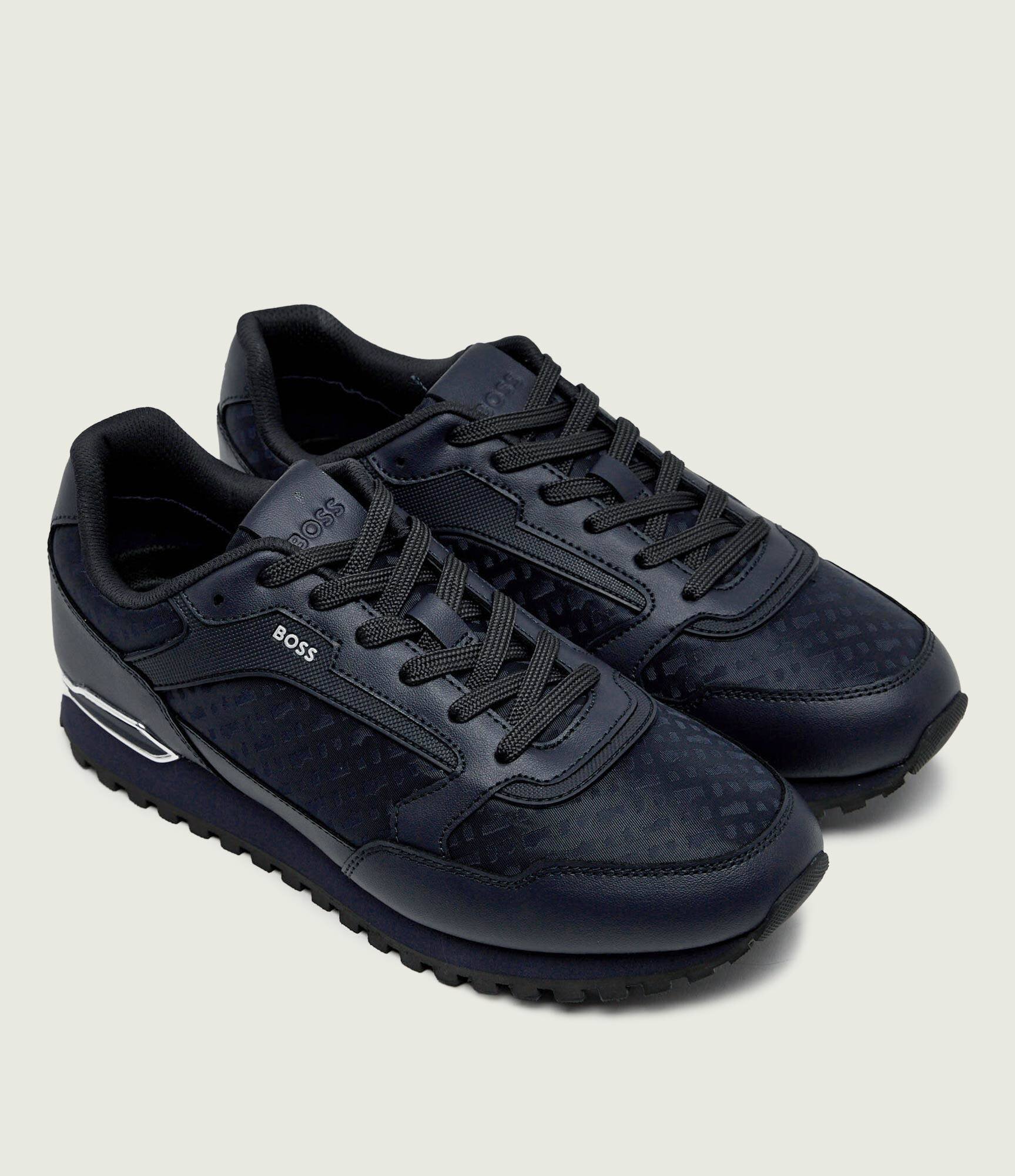 BOSS Black Sneakers Parkour-L_Runn_nmnal cu adaos de piele