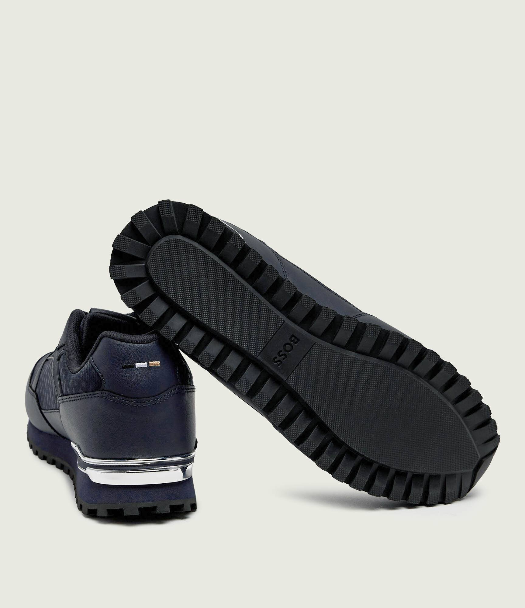 BOSS Black Sneakers Parkour-L_Runn_nmnal cu adaos de piele
