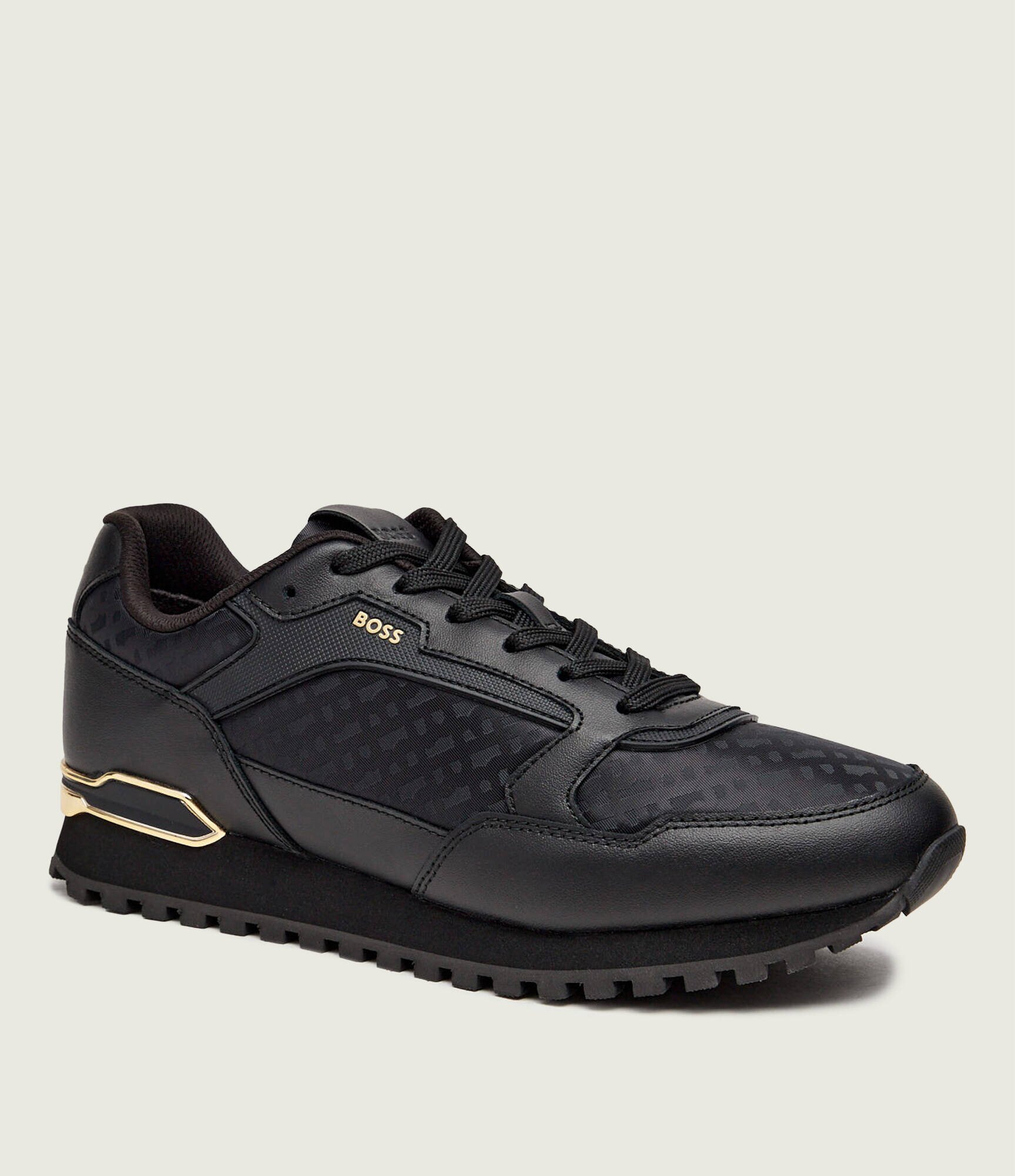 BOSS Black Sneakers Parkour-L_Runn_nmnal cu adaos de piele