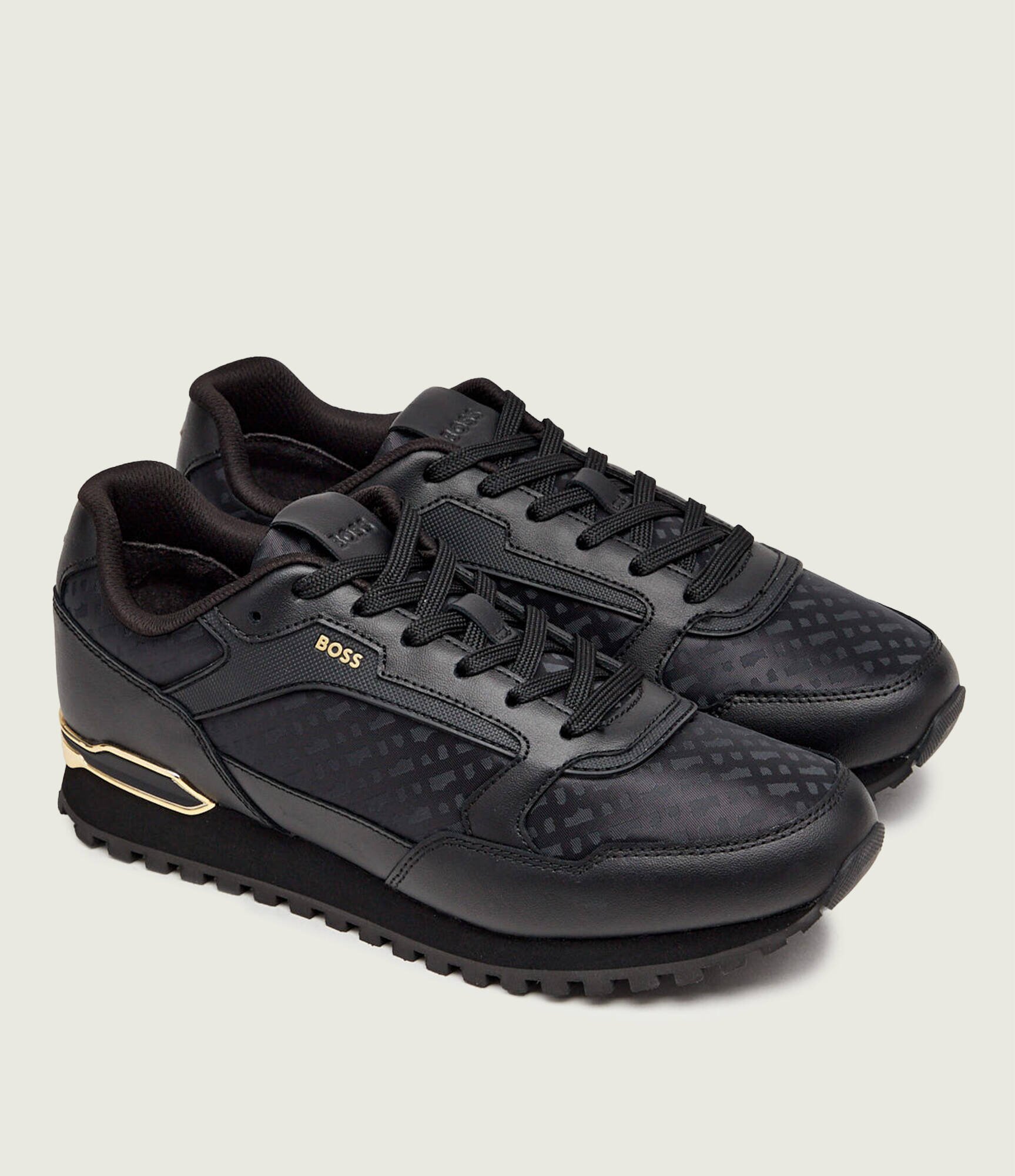 BOSS Black Sneakers Parkour-L_Runn_nmnal cu adaos de piele