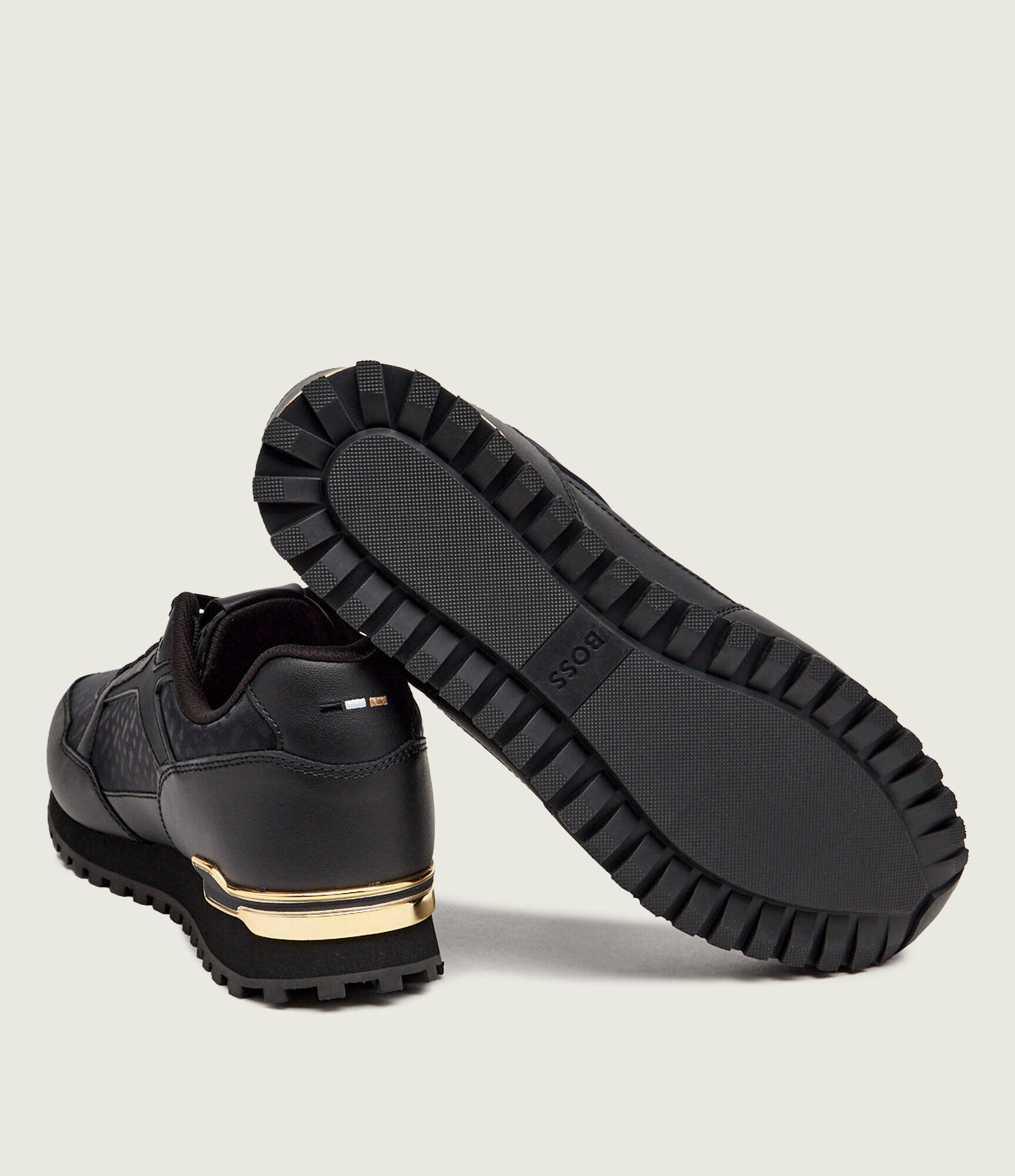 BOSS Black Sneakers Parkour-L_Runn_nmnal cu adaos de piele