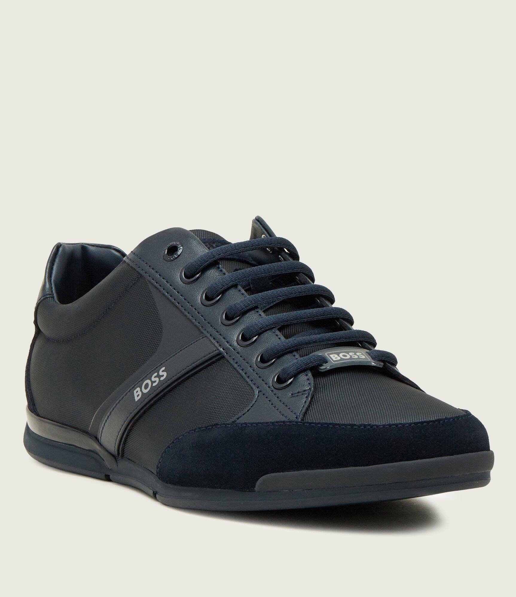 BOSS Black Sneakers Saturn_Lowp cu adaos de piele
