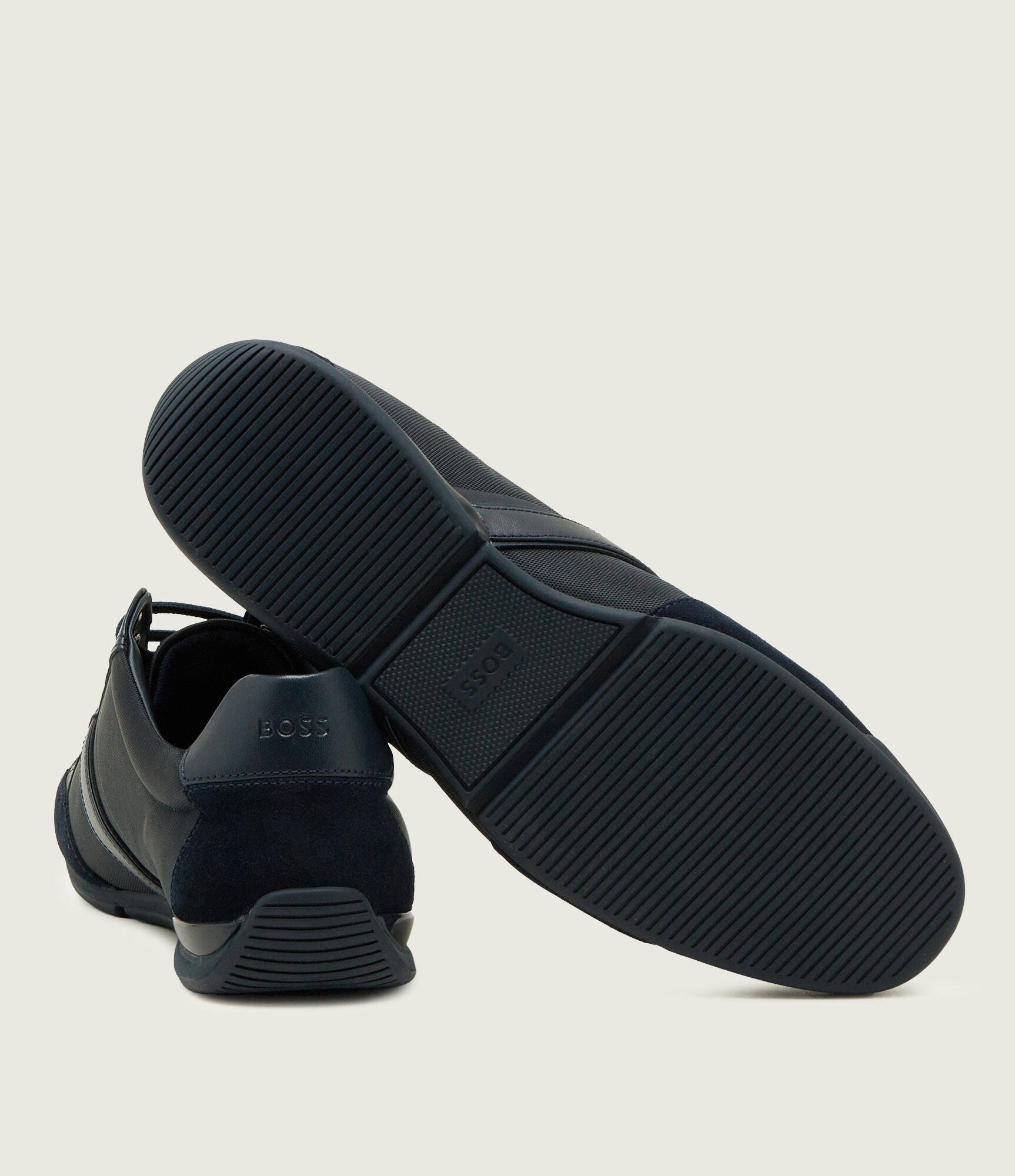 BOSS Black Sneakers Saturn_Lowp cu adaos de piele