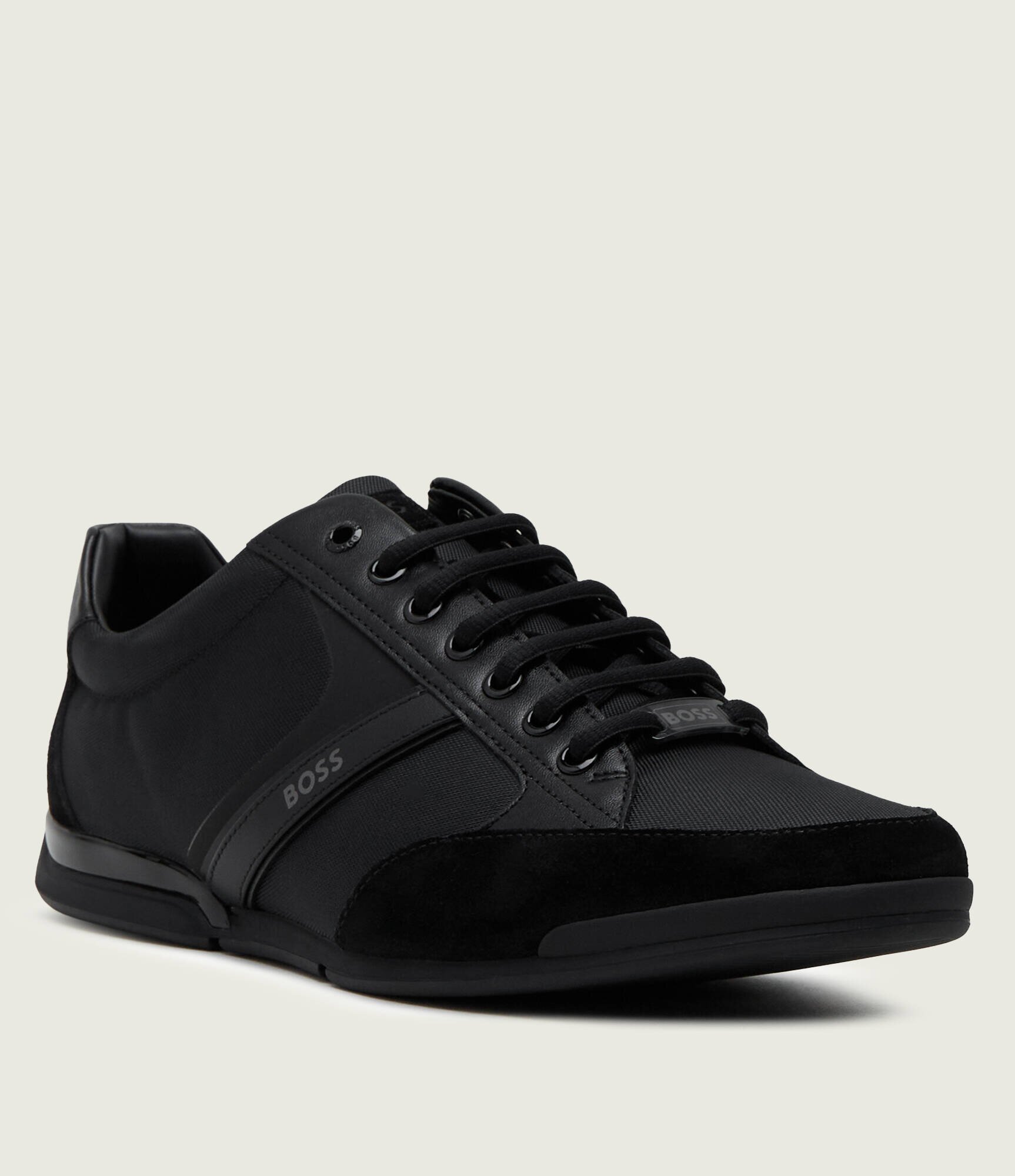 BOSS Black Sneakers Saturn_Lowp cu adaos de piele