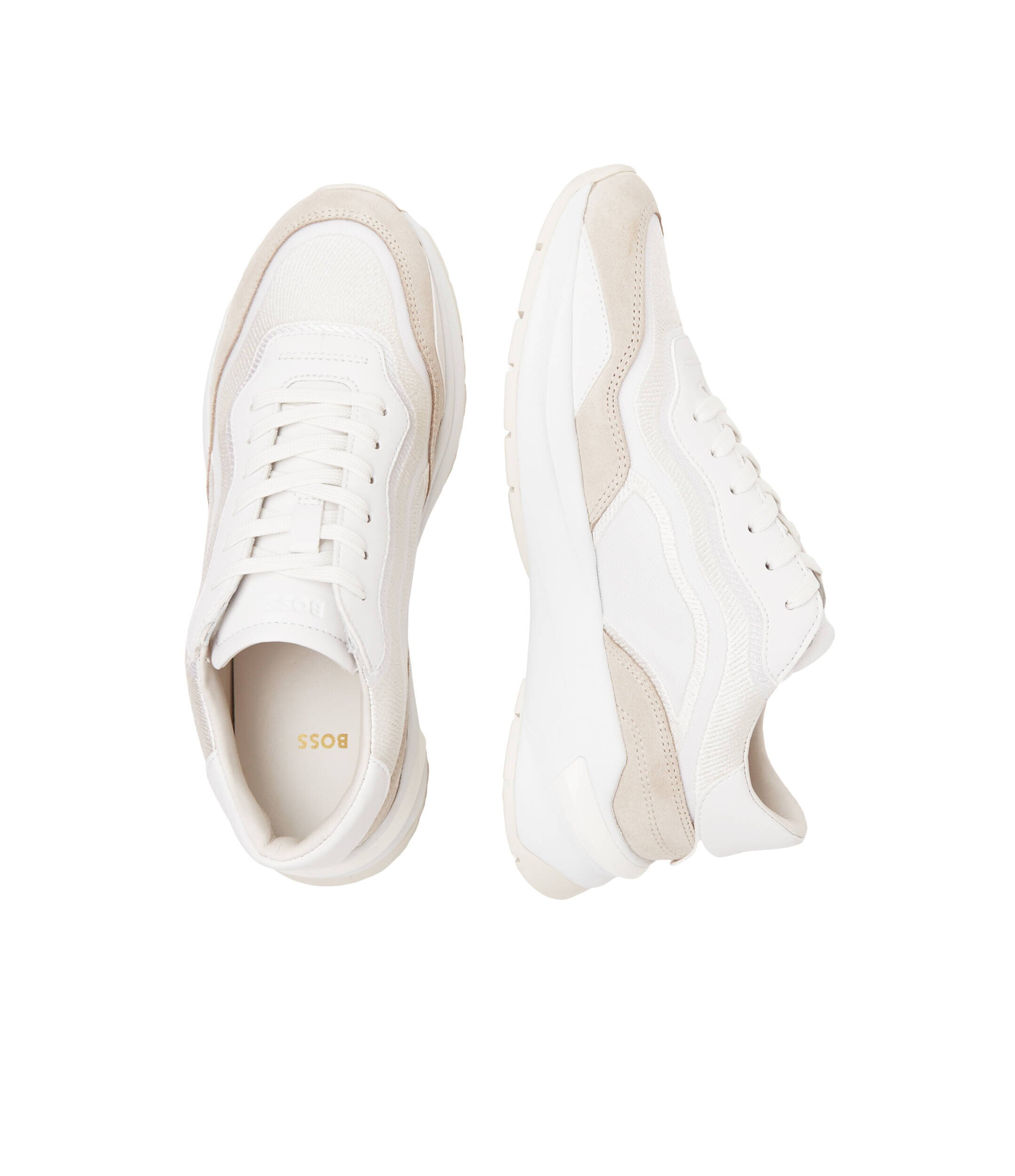 BOSS Black Sneakers Skylar_Runn_meemb cu adaos de piele