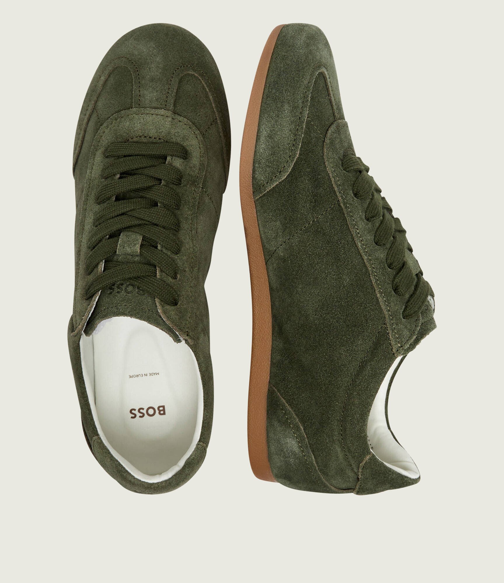 BOSS Black Sneakers Solenne_Tenn_sd | piele întoarsă