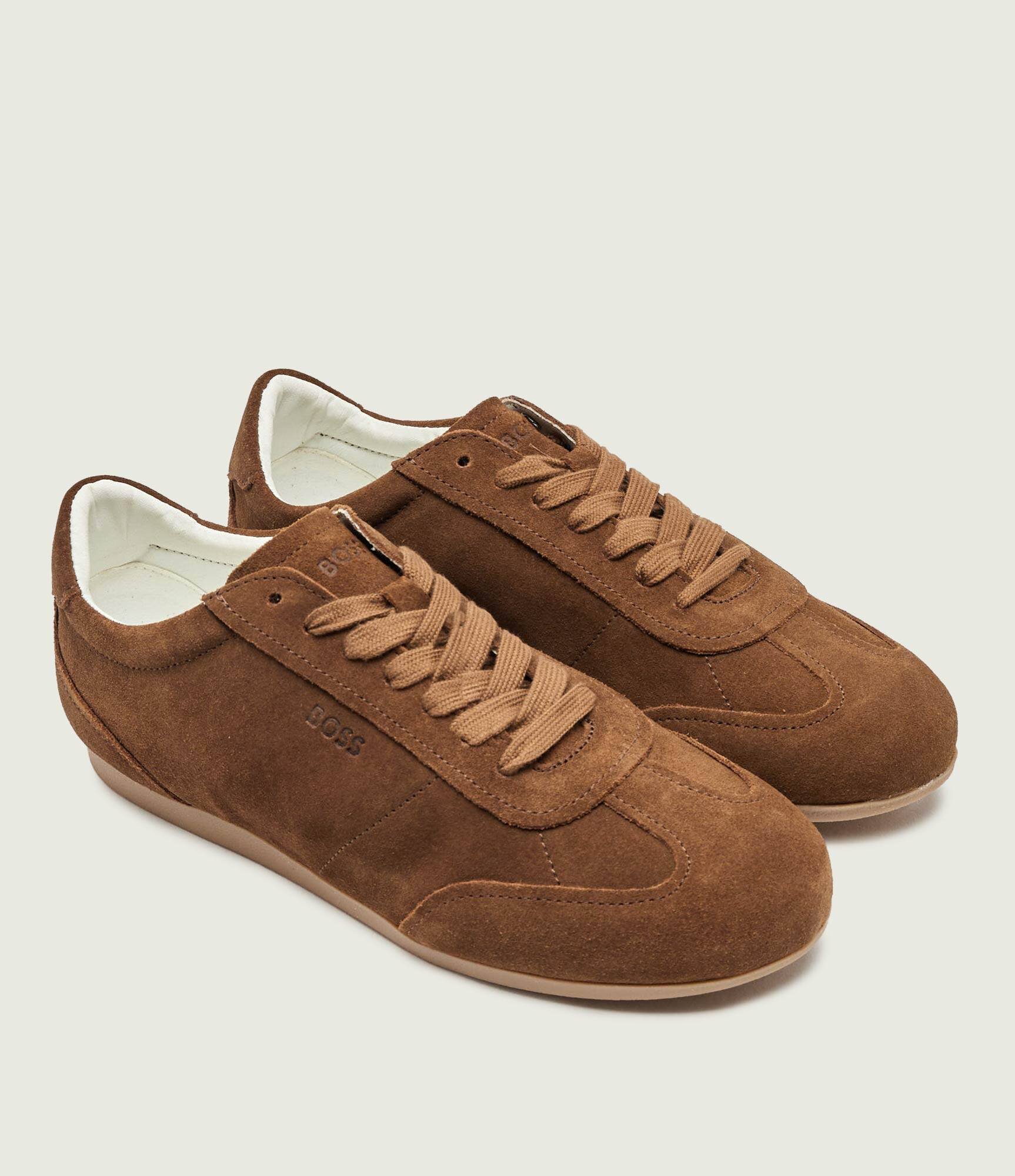 BOSS Black Sneakers Solenne_Tenn_sd | piele întoarsă