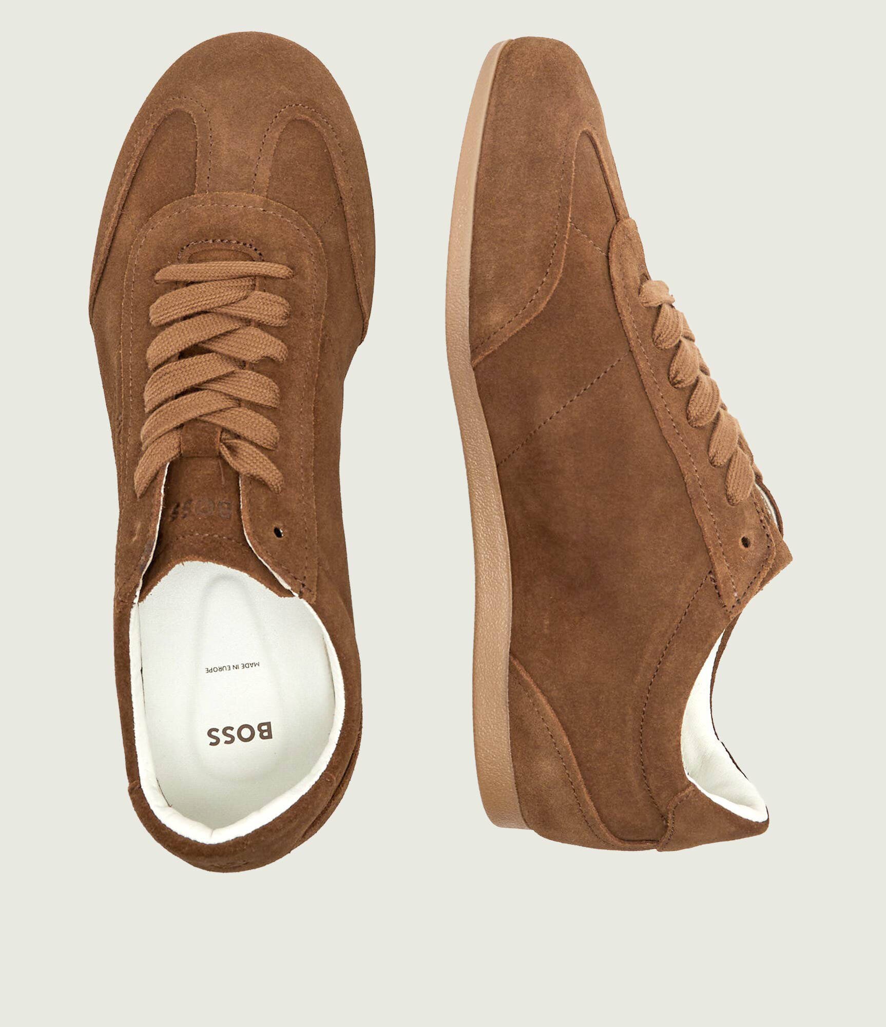 BOSS Black Sneakers Solenne_Tenn_sd | piele întoarsă