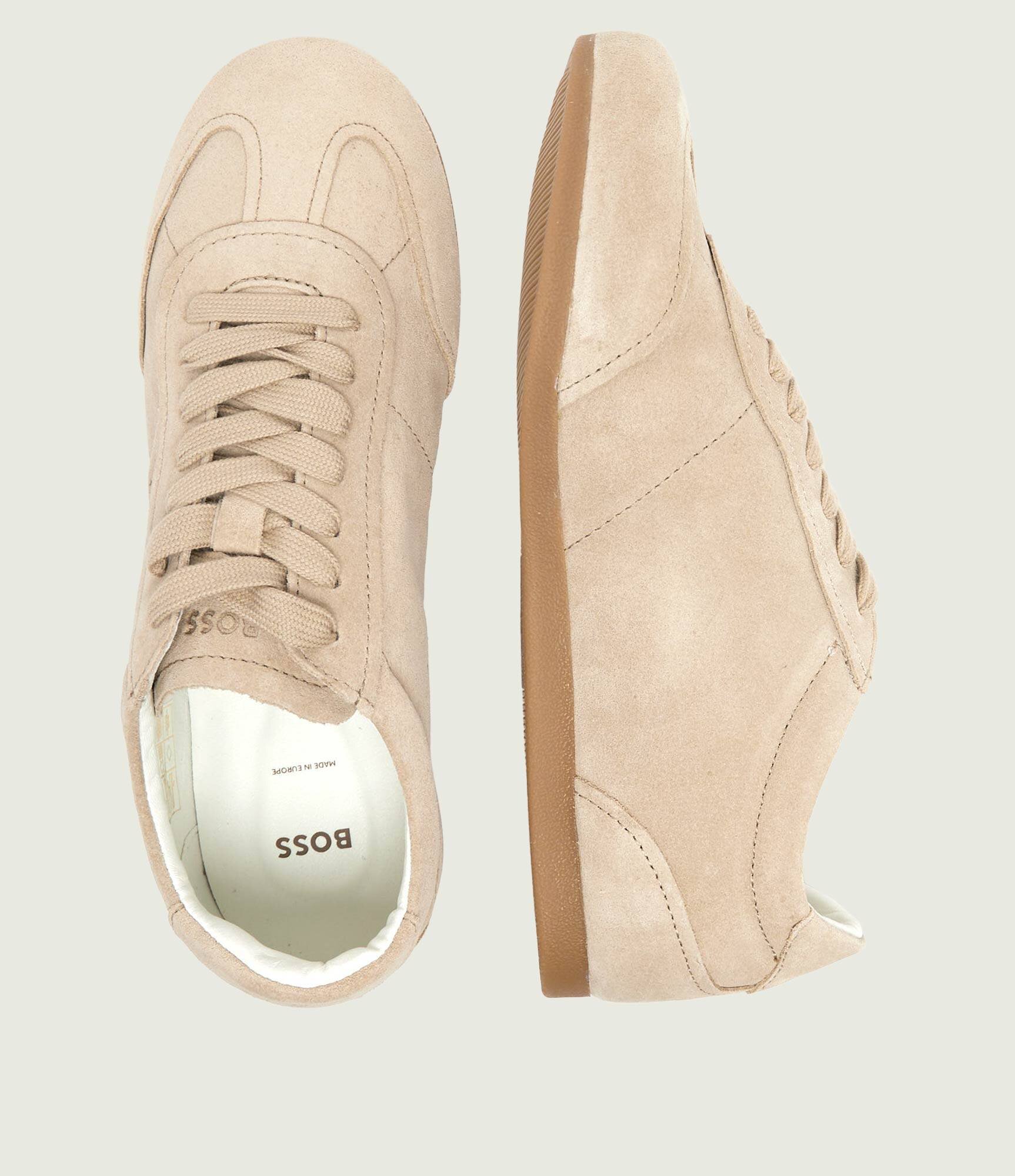 BOSS Black Sneakers Solenne_Tenn_sd | piele întoarsă