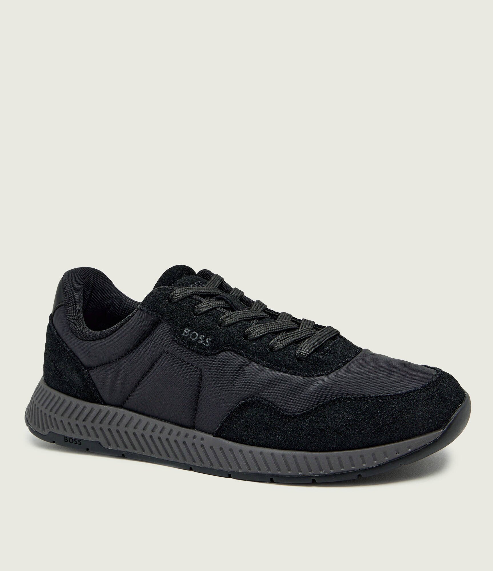 BOSS Black Sneakers Titanium_Runn_sdnypa | piele întoarsă