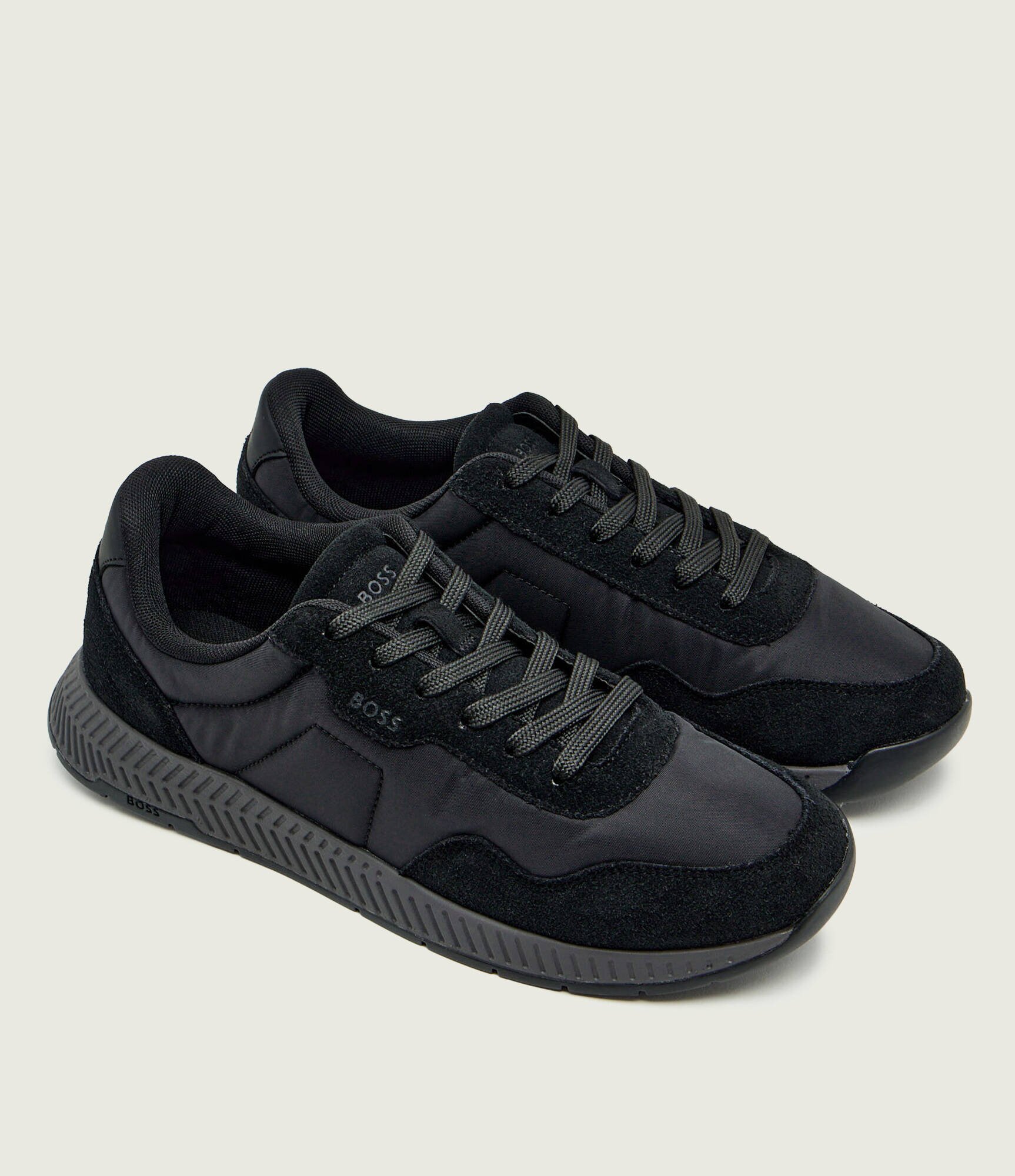 BOSS Black Sneakers Titanium_Runn_sdnypa | piele întoarsă