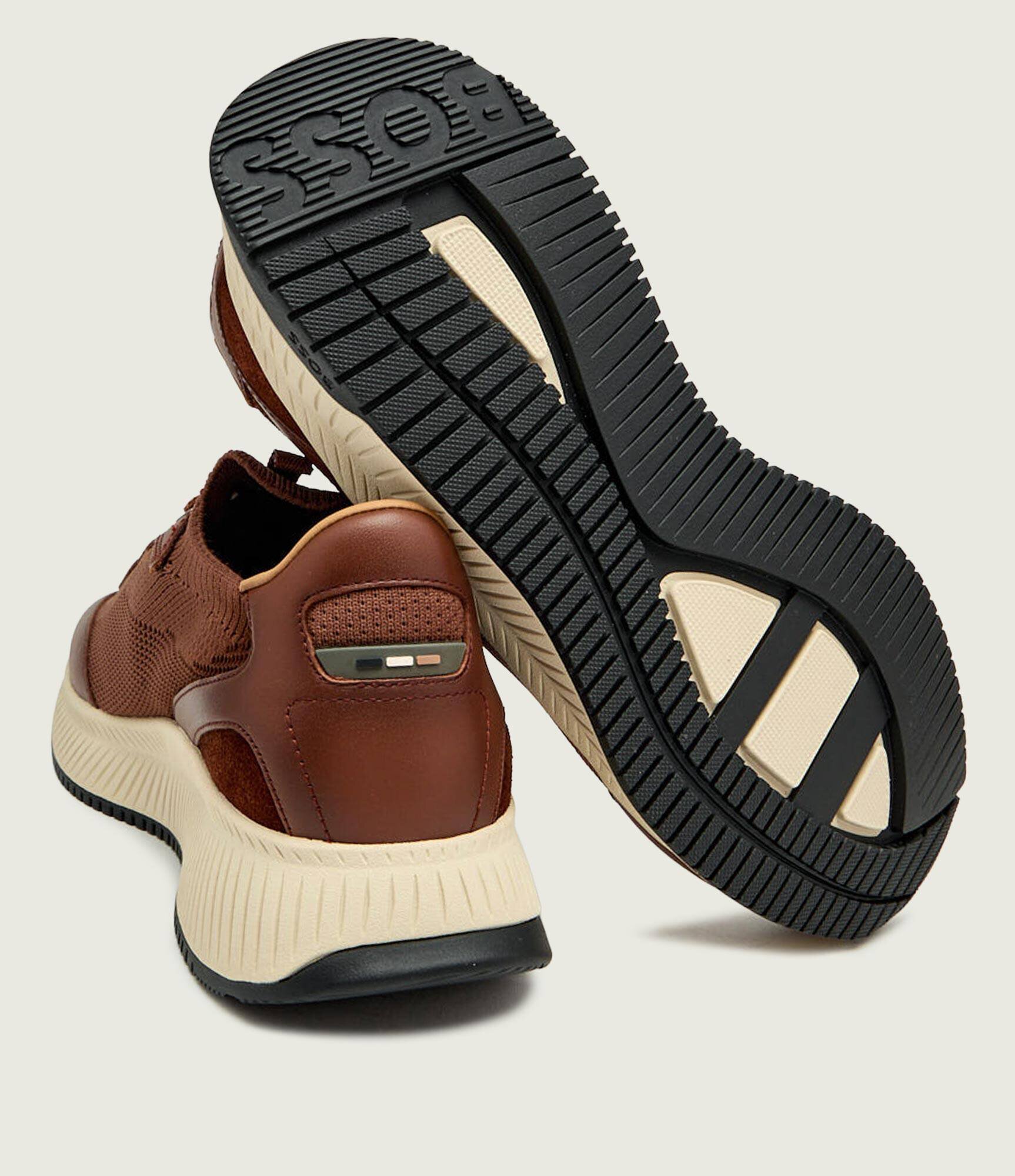 BOSS Black Sneakers Ttnm Evo_Slon_knbult cu adaos de piele