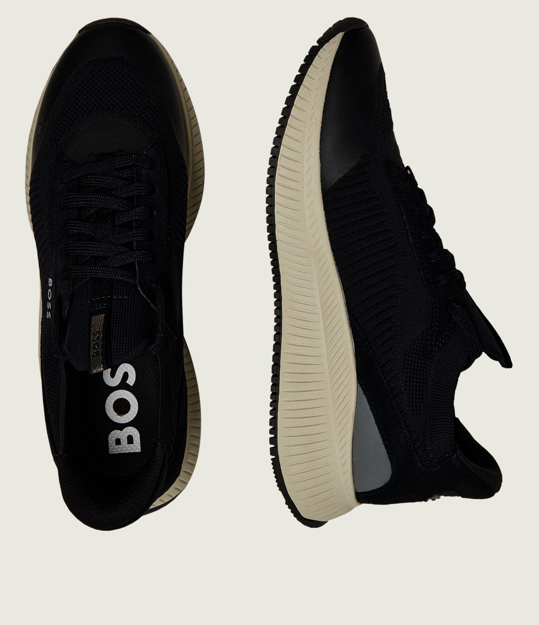 BOSS Black Sneakers TTNM EVO_Slon_knrsd cu adaos de piele