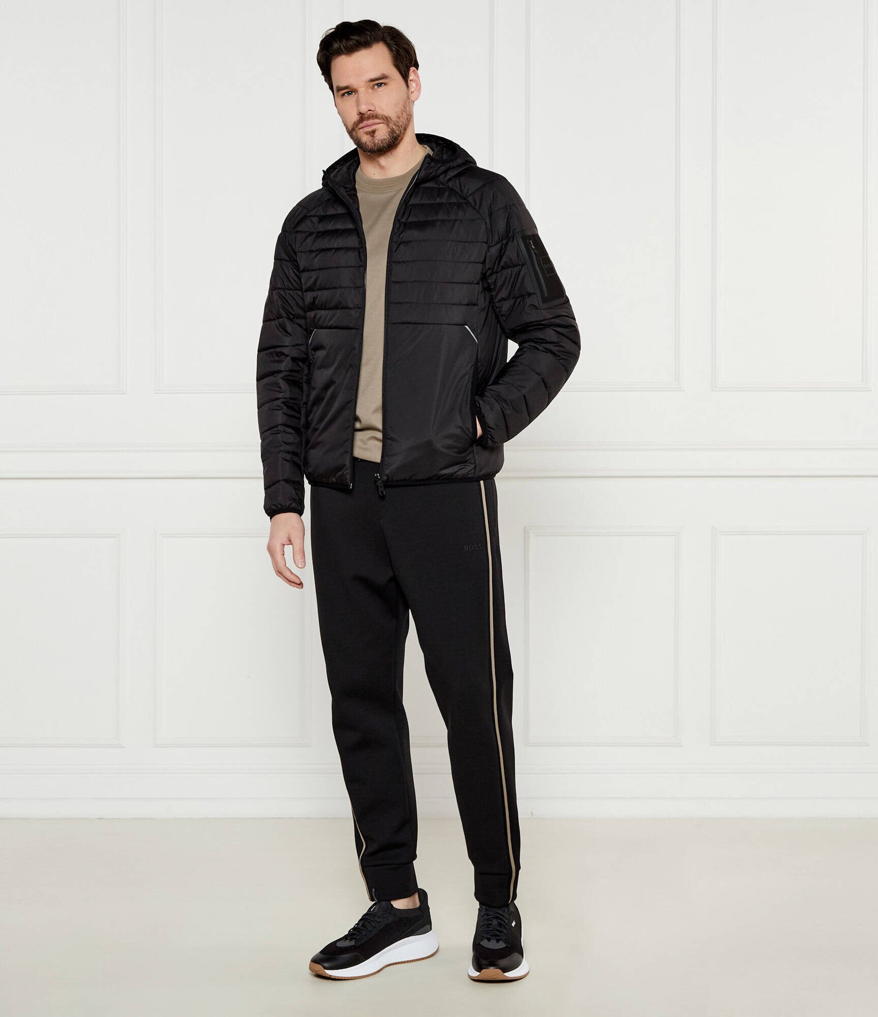 BOSS Black Sneakers TTNM EVO_Slon_knrsd cu adaos de piele