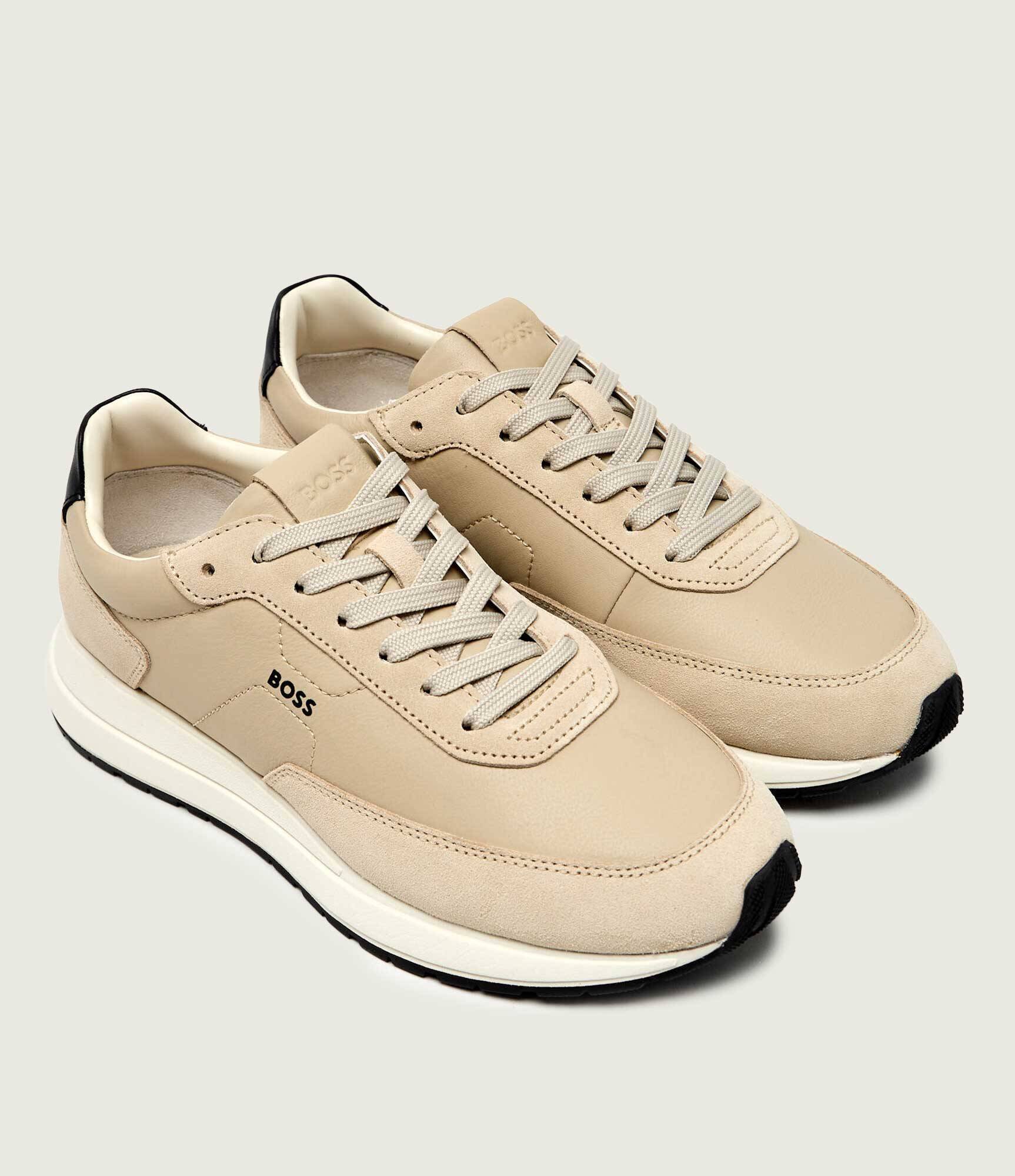 BOSS Black Sneakers Vinston_Runn_ltwasd | piele întoarsă