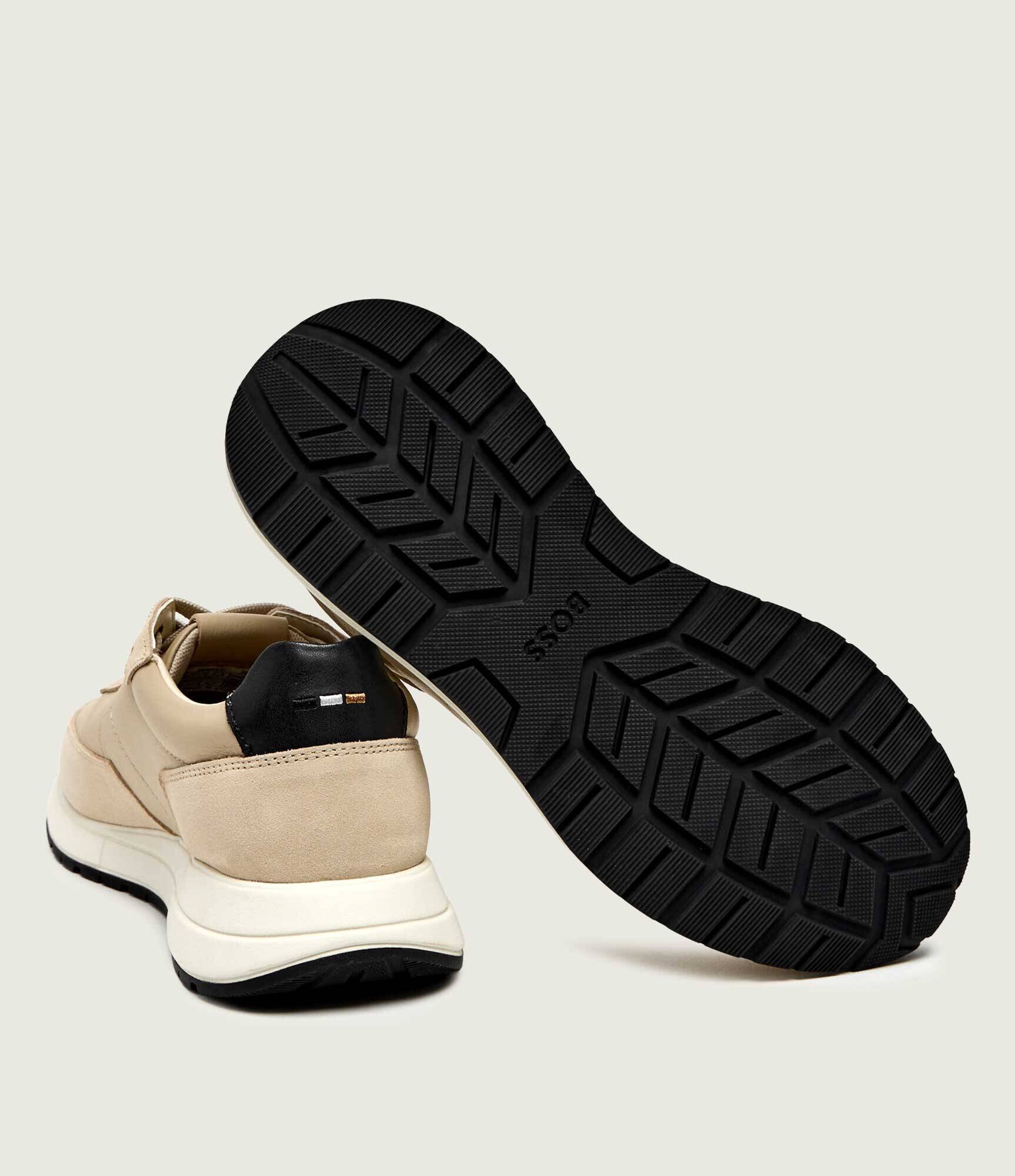 BOSS Black Sneakers Vinston_Runn_ltwasd | piele întoarsă