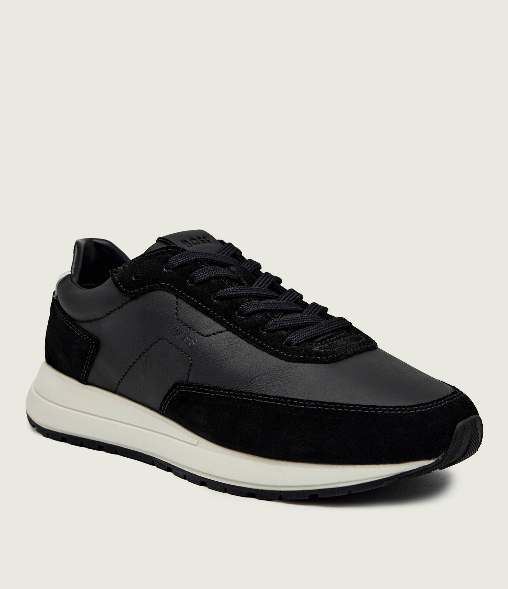 BOSS Black Sneakers Vinston_Runn_ltwasd | piele întoarsă