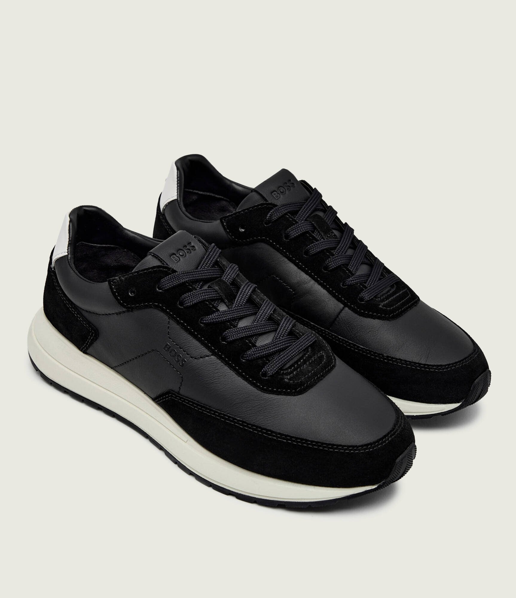 BOSS Black Sneakers Vinston_Runn_ltwasd | piele întoarsă