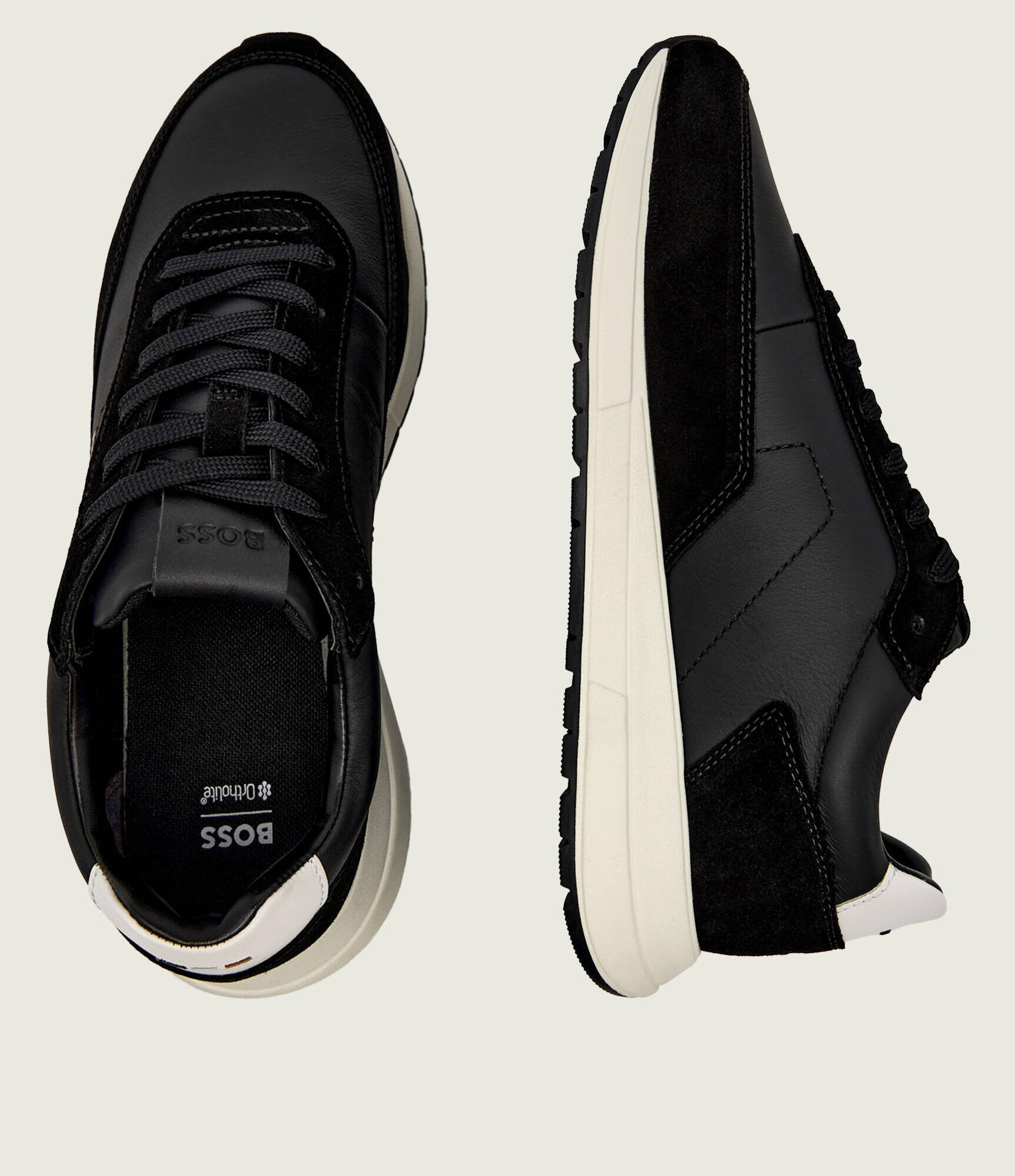 BOSS Black Sneakers Vinston_Runn_ltwasd | piele întoarsă