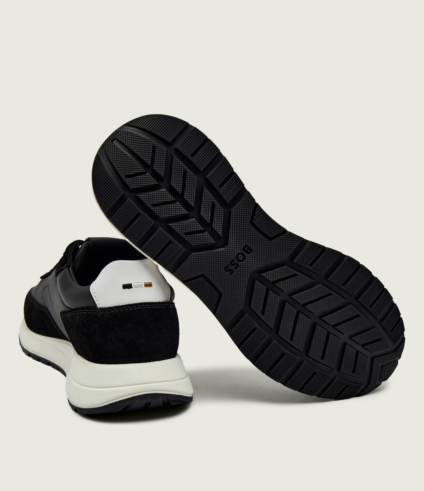 BOSS Black Sneakers Vinston_Runn_ltwasd | piele întoarsă