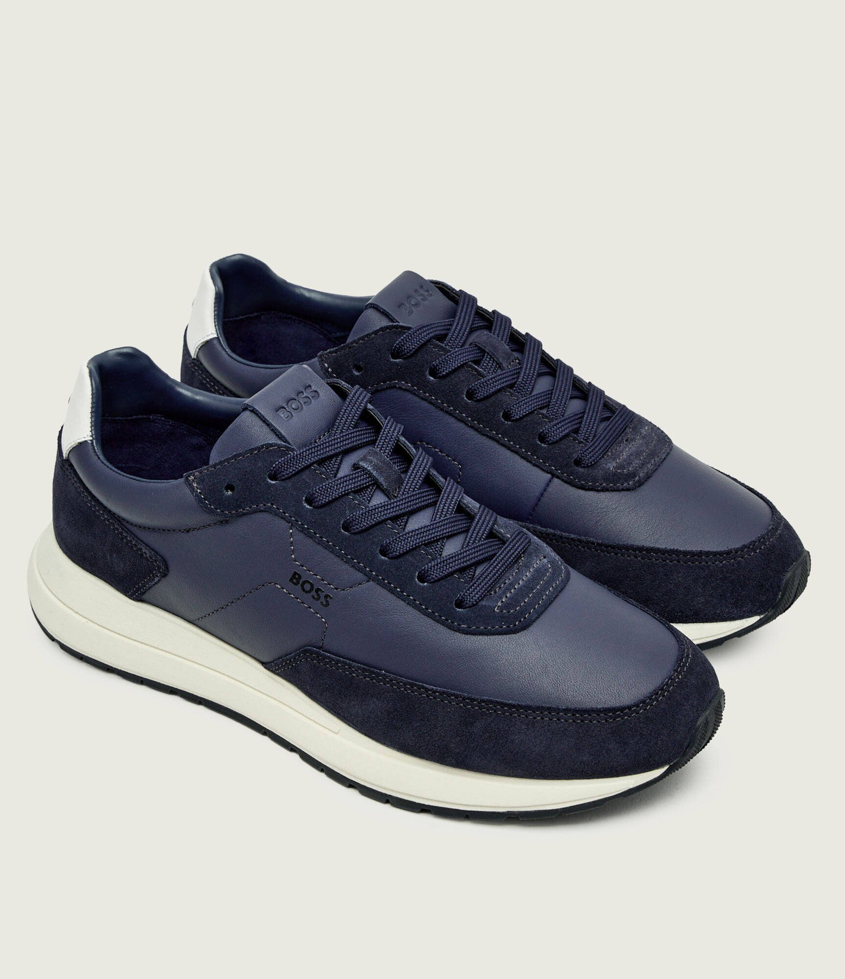 BOSS Black Sneakers Vinston_Runn_ltwasd | piele întoarsă