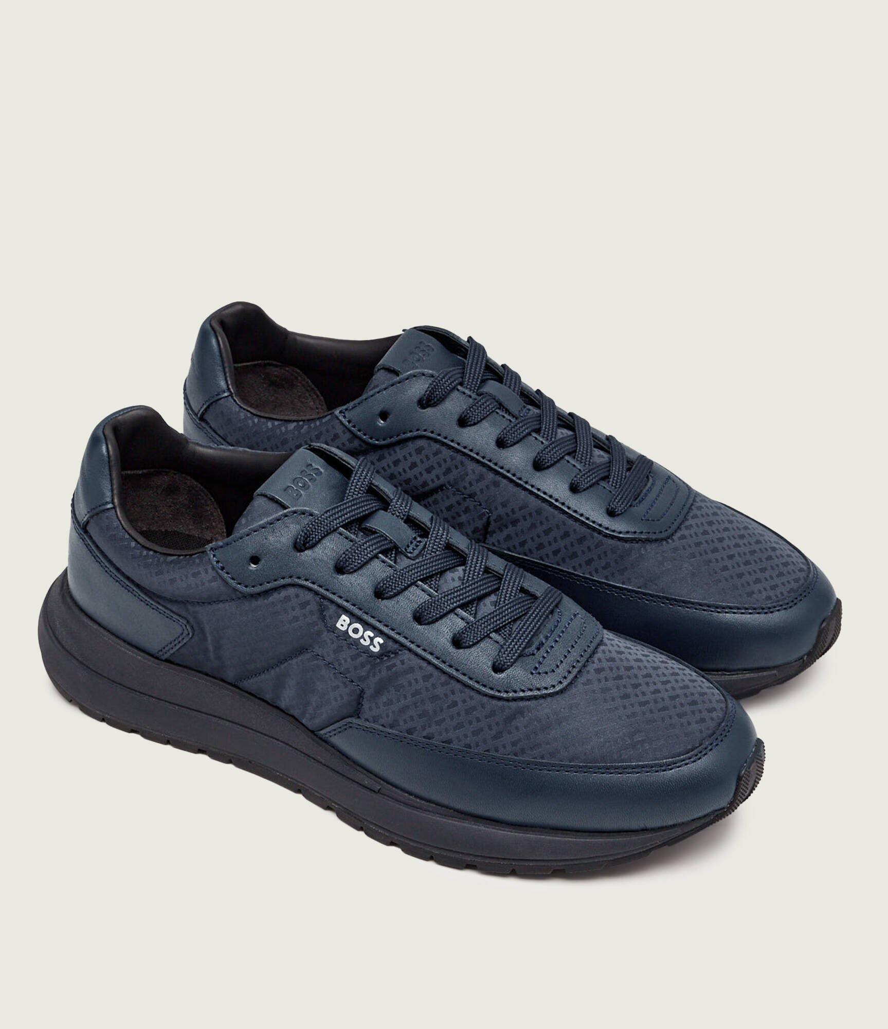 BOSS Black Sneakers Vinston_Runn_nymnlt cu adaos de piele
