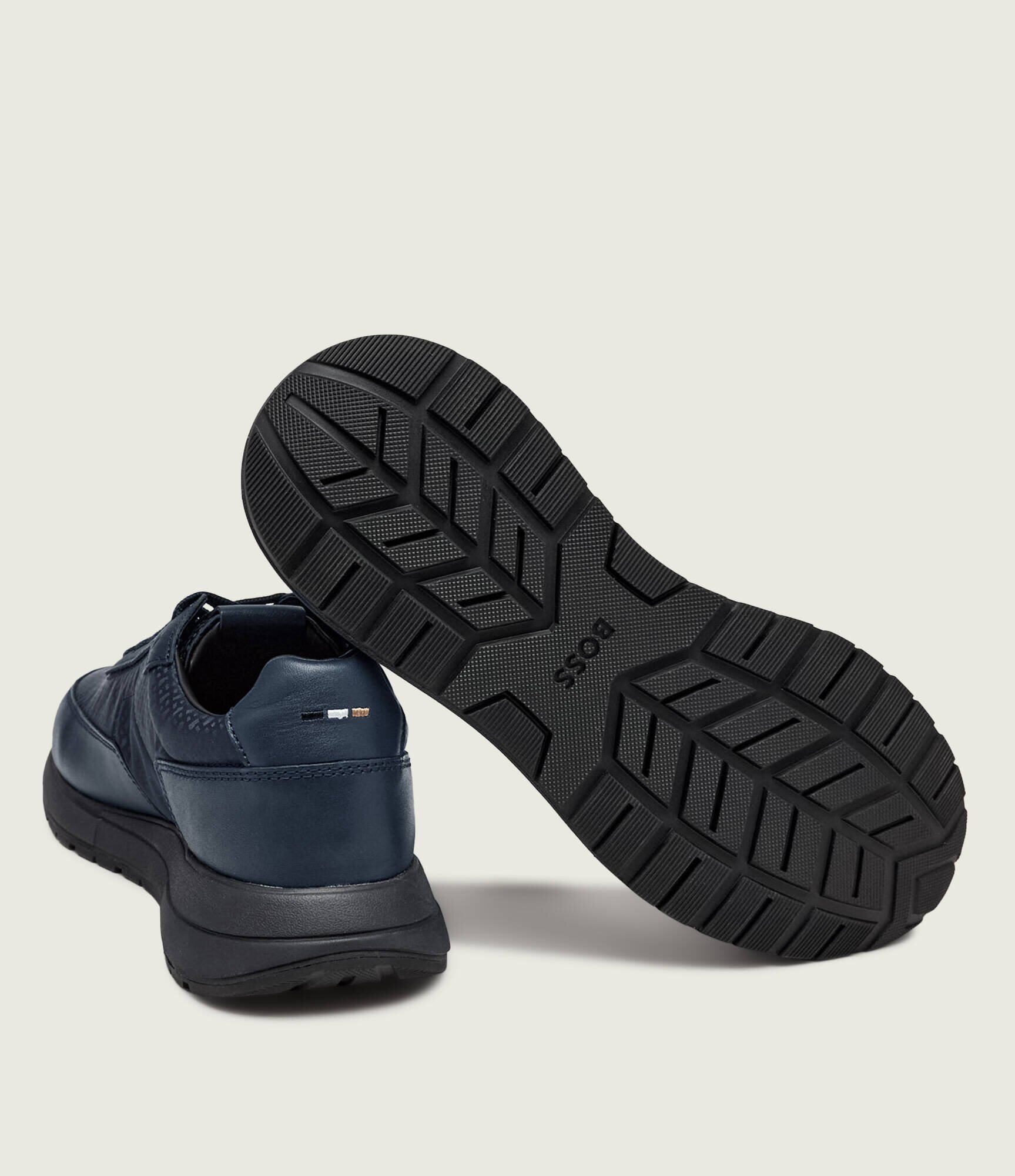 BOSS Black Sneakers Vinston_Runn_nymnlt cu adaos de piele