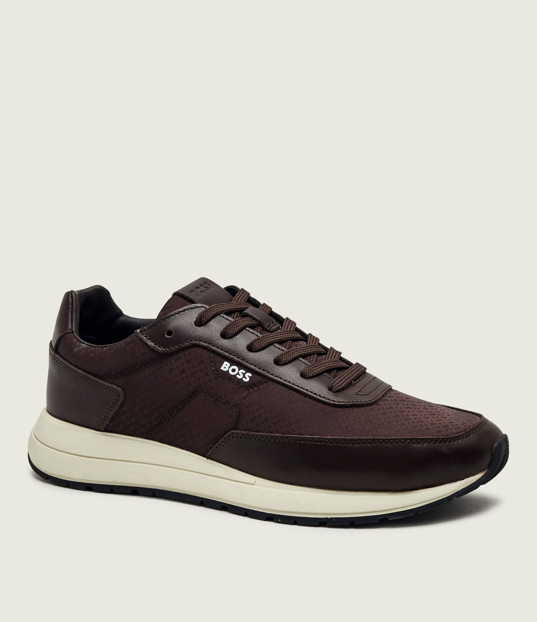 BOSS Black Sneakers Vinston_Runn_nymnlt cu adaos de piele