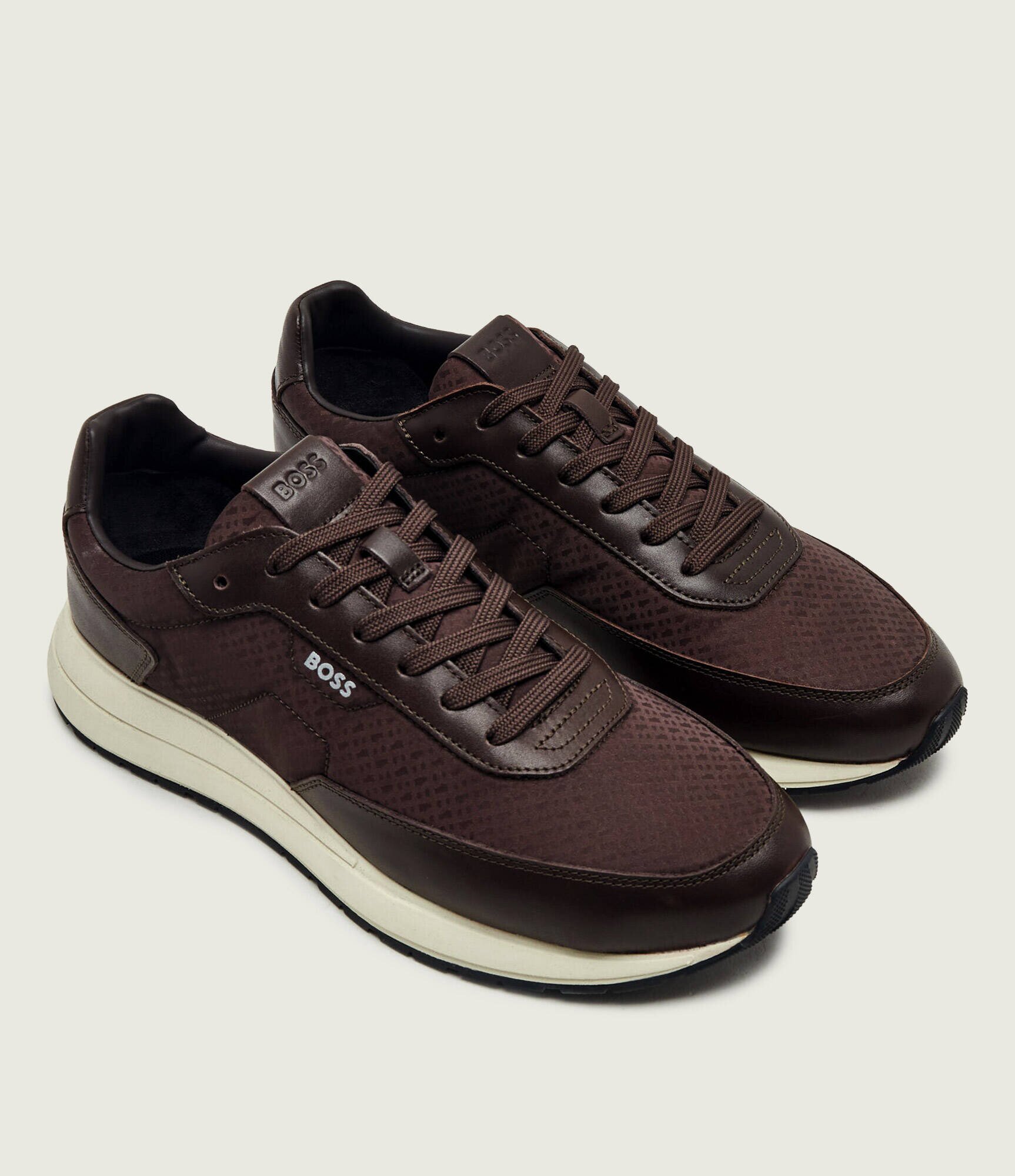 BOSS Black Sneakers Vinston_Runn_nymnlt cu adaos de piele
