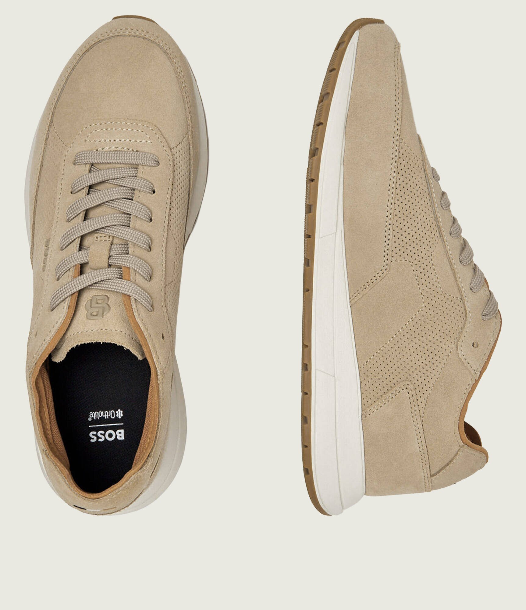 BOSS Black Sneakers Vinston_Runn_sdpf | piele întoarsă