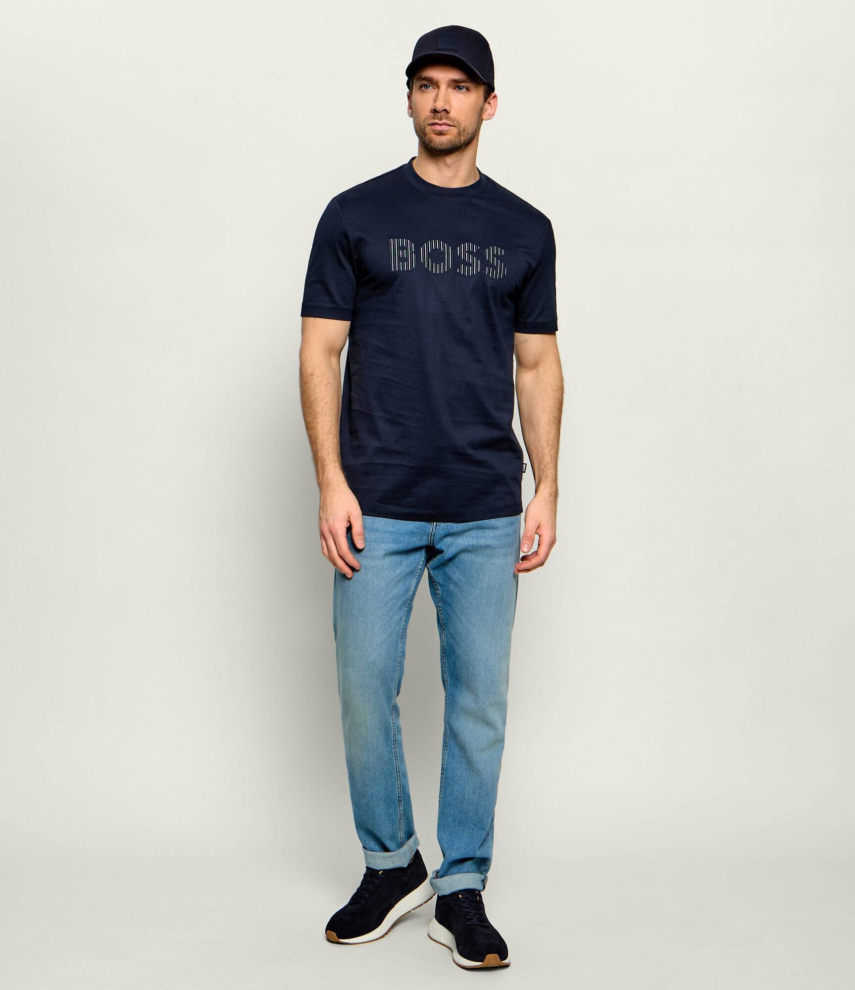BOSS Black Sneakers Vinston_Runn_sdpf | piele întoarsă