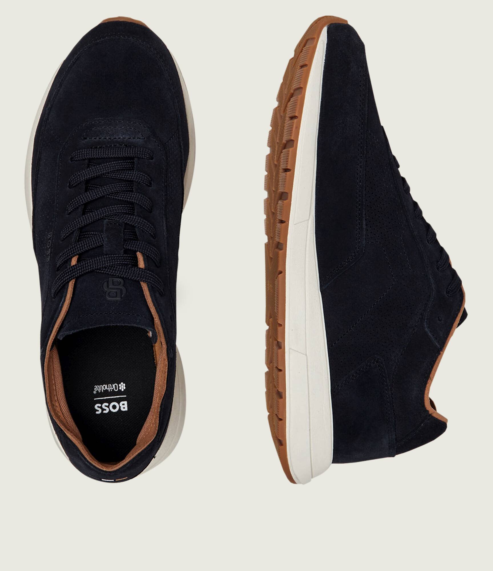 BOSS Black Sneakers Vinston_Runn_sdpf | piele întoarsă