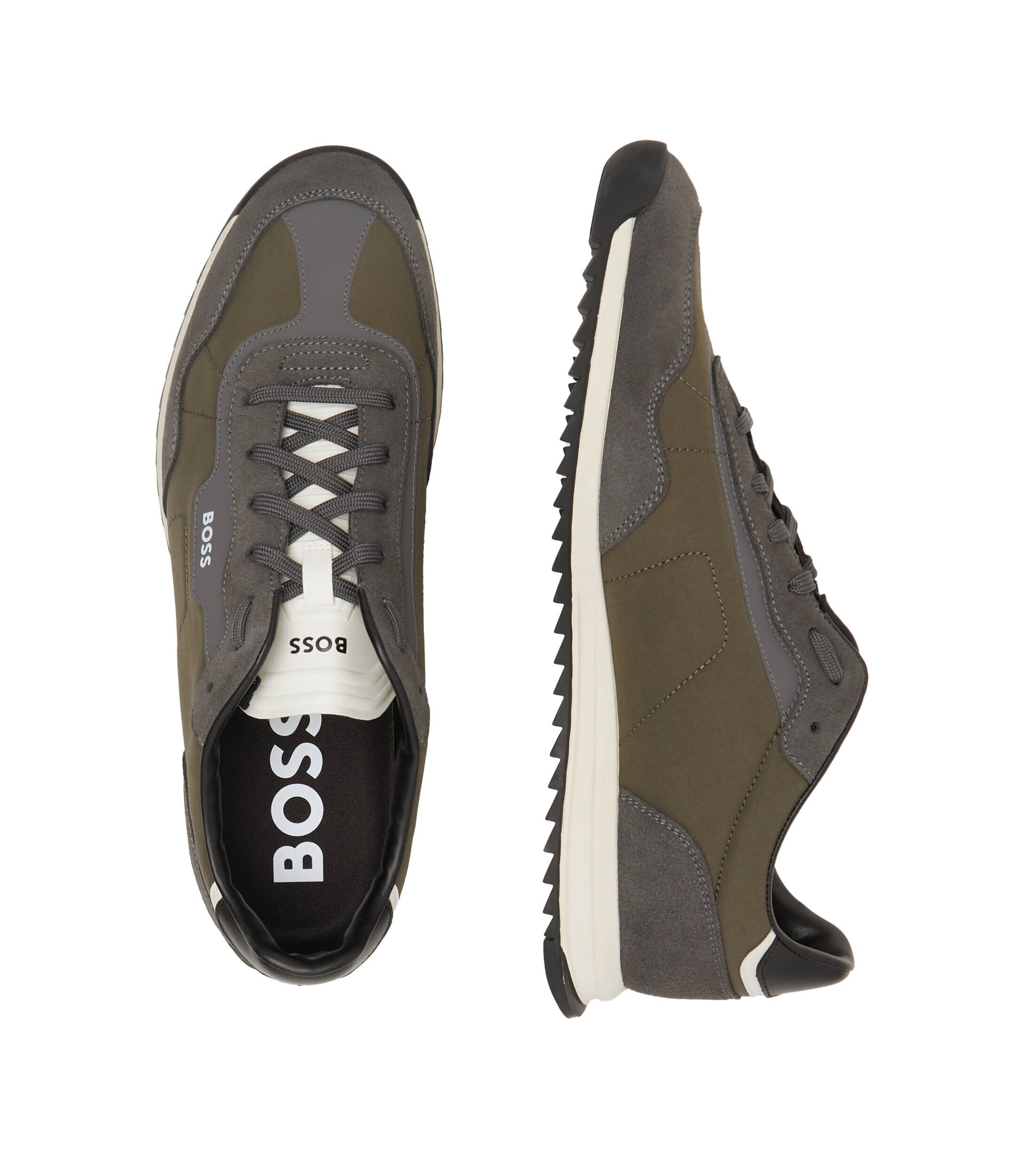 BOSS Black Sneakers Zayn Lowp nysd cu adaos de piele