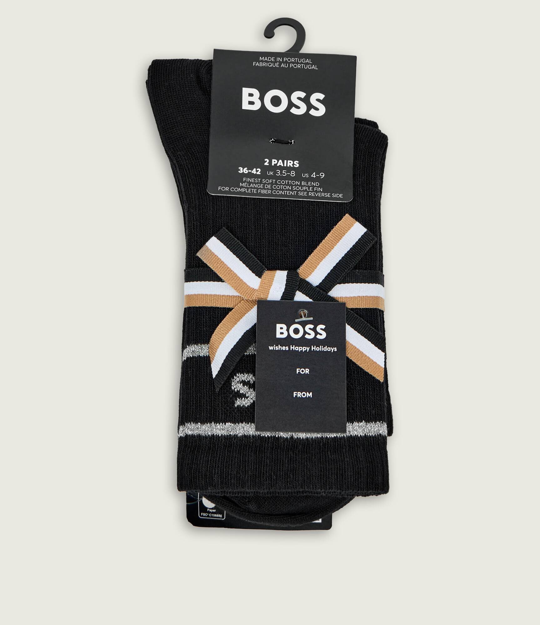 BOSS Black Șosete 2-pack 2P QS Gift Rib CC