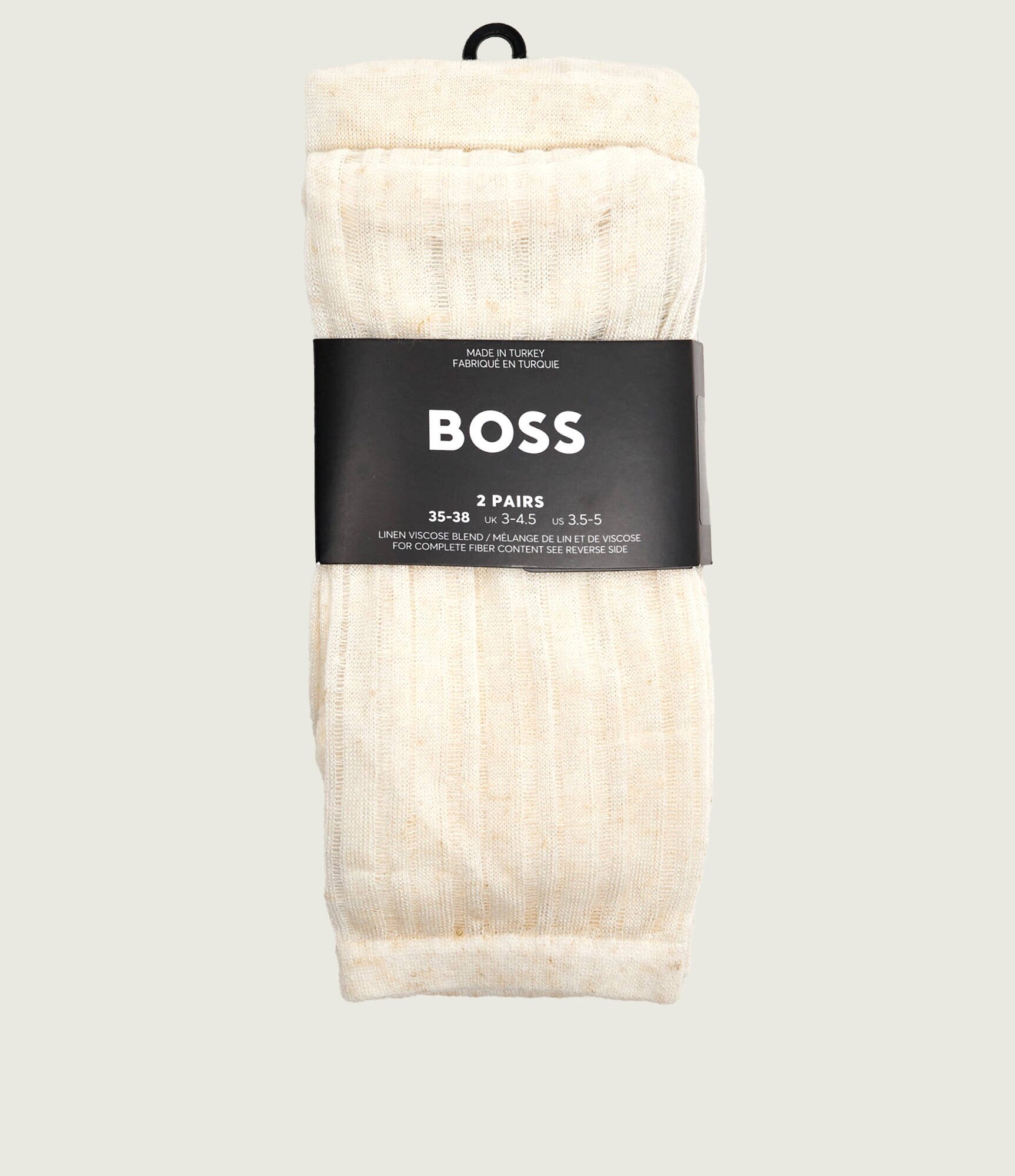 BOSS Black Șosete 2-pack 2P RS Drop Rib LV W | cu adaos de in