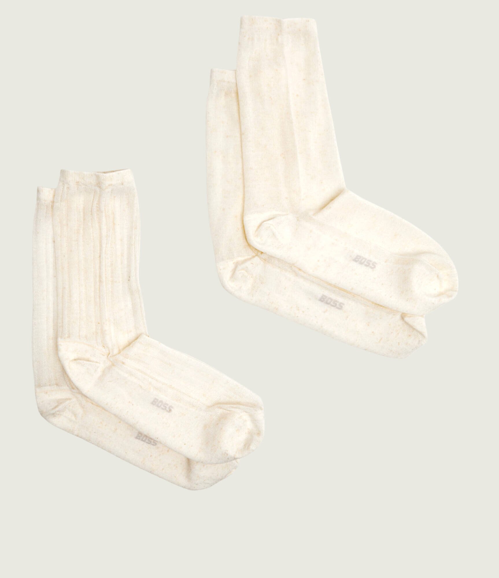 BOSS Black Șosete 2-pack 2P RS Drop Rib LV W | cu adaos de in