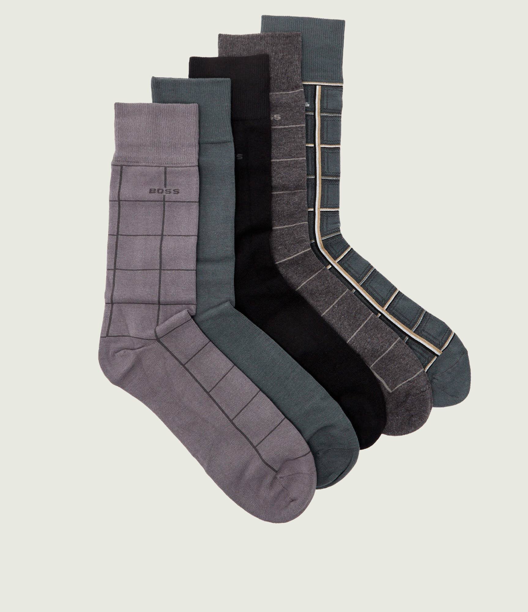 BOSS Black Șosete 5-pack 5PRSGiftset Check CC