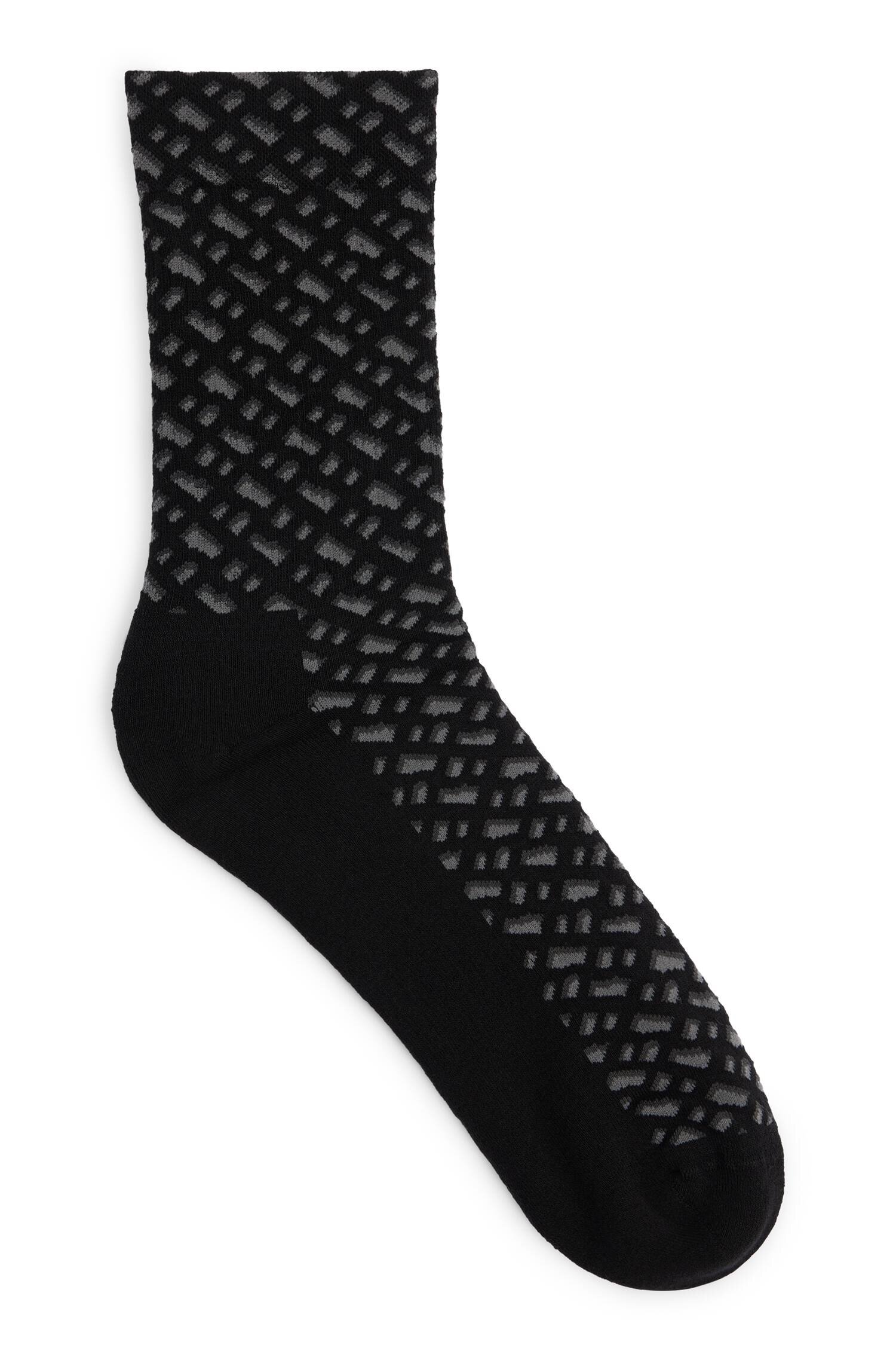 BOSS Black Șosete QS Rib Monogram CC