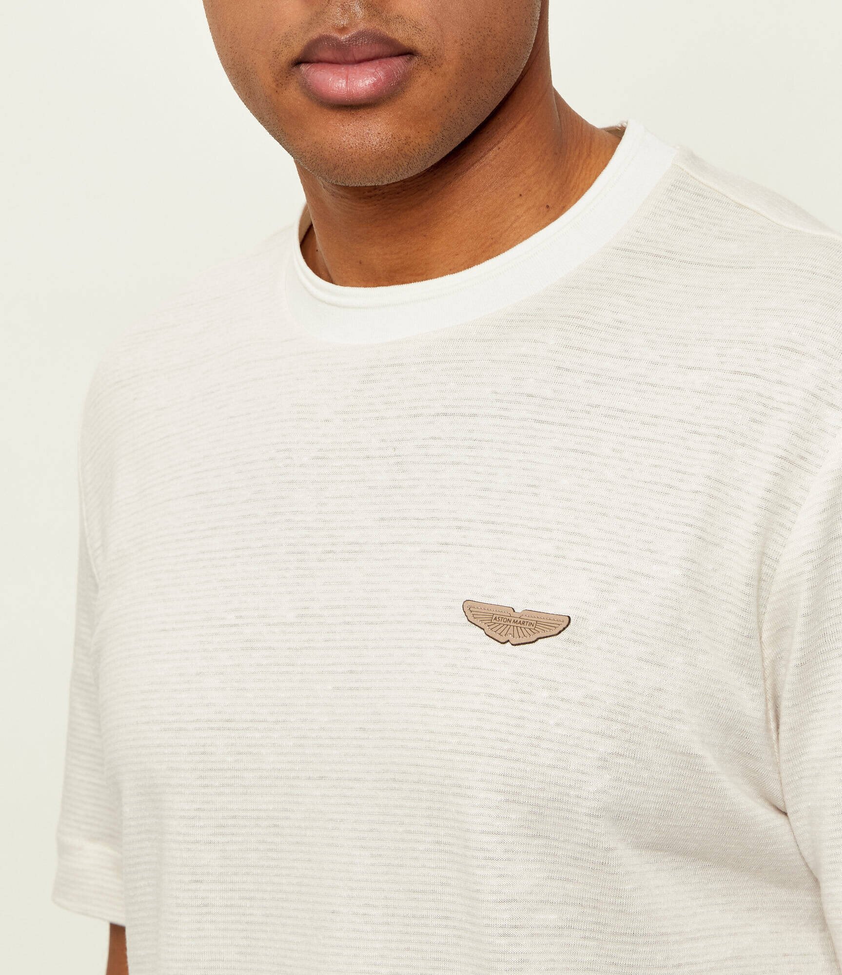 BOSS Black T-shirt C-Taut 248 BOSS X ASTON MARTIN | Regular Fit | z dodatkiem lnu