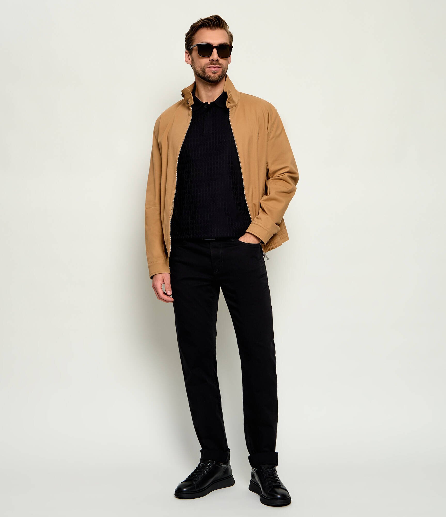 BOSS Black Teniși din piele Bulton_Runn_bufwtL