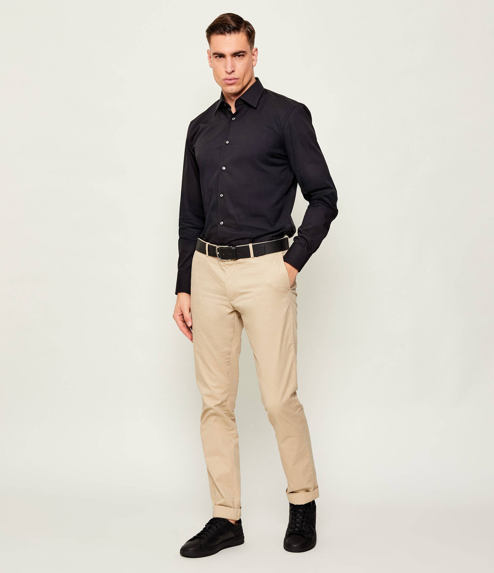 BOSS Black Teniși din piele Kieran_Tenn_altnymns