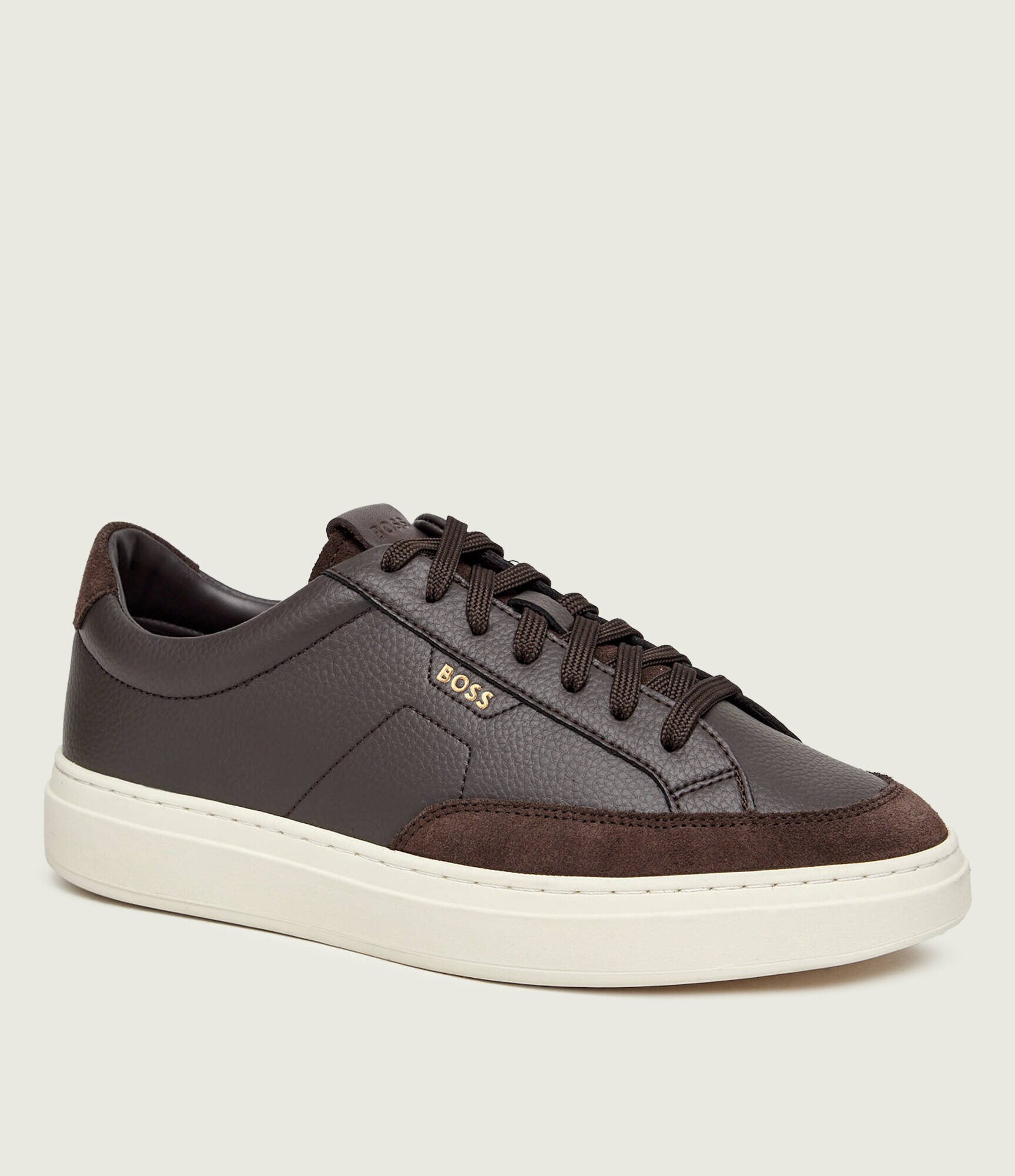 BOSS Black Teniși din piele Kieran_Tenn_sdtbal | piele întoarsă